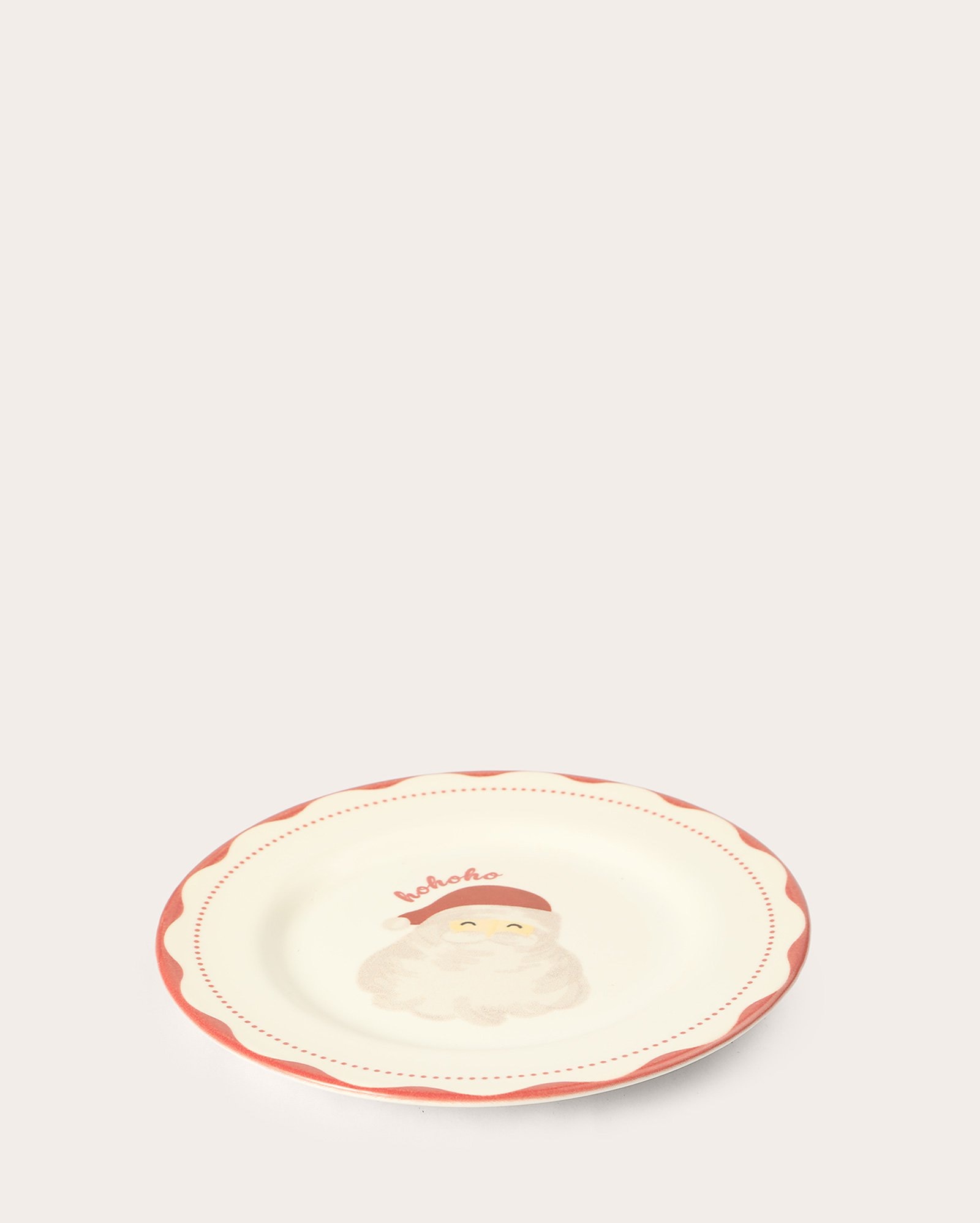 Prato de sobremesa natalino hohoho 21cm - branco | Casa Riachuelo