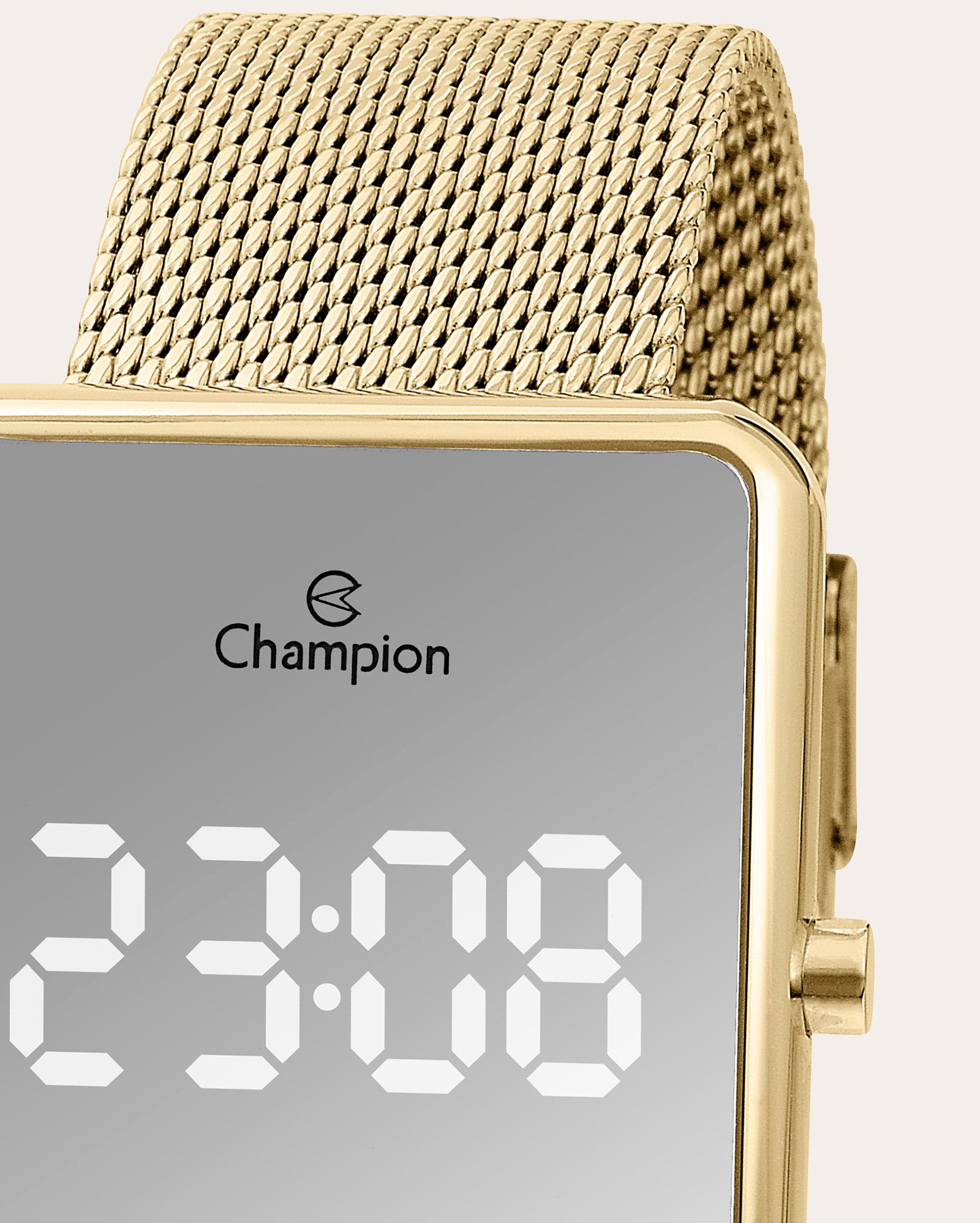 Relógio digital feminino CH40080B dourado | Champion