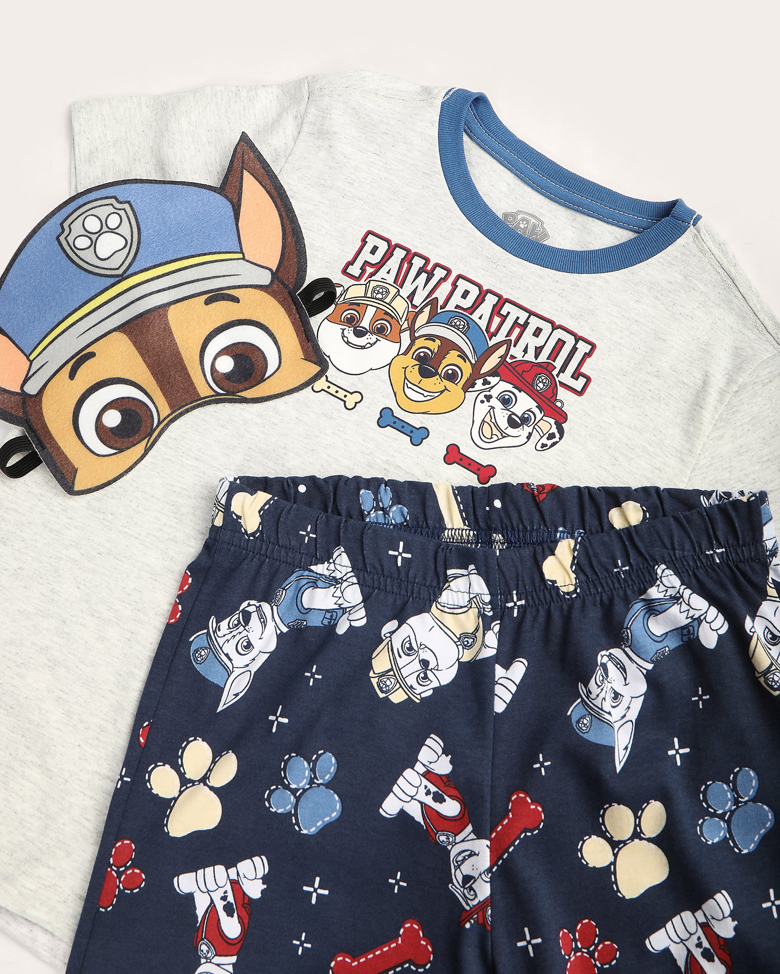 Pijama curto infantil Patrulha Canina e máscara 2-6A multicor | Paramount