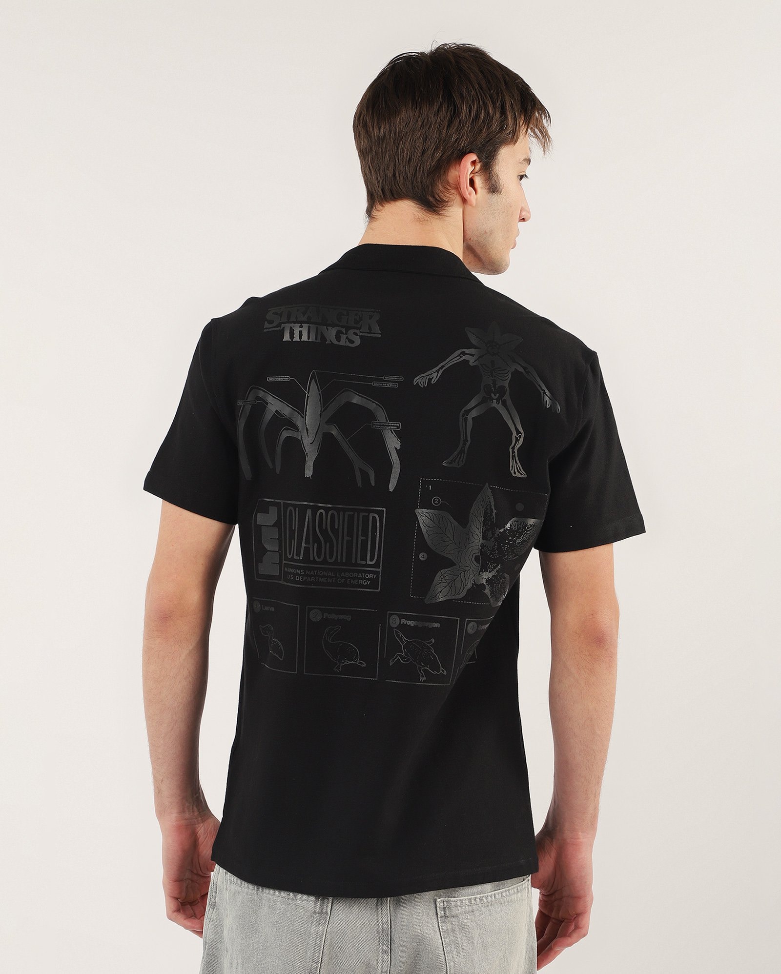 Camisa masculina Stranger Things - preta | Netflix — foto 5
