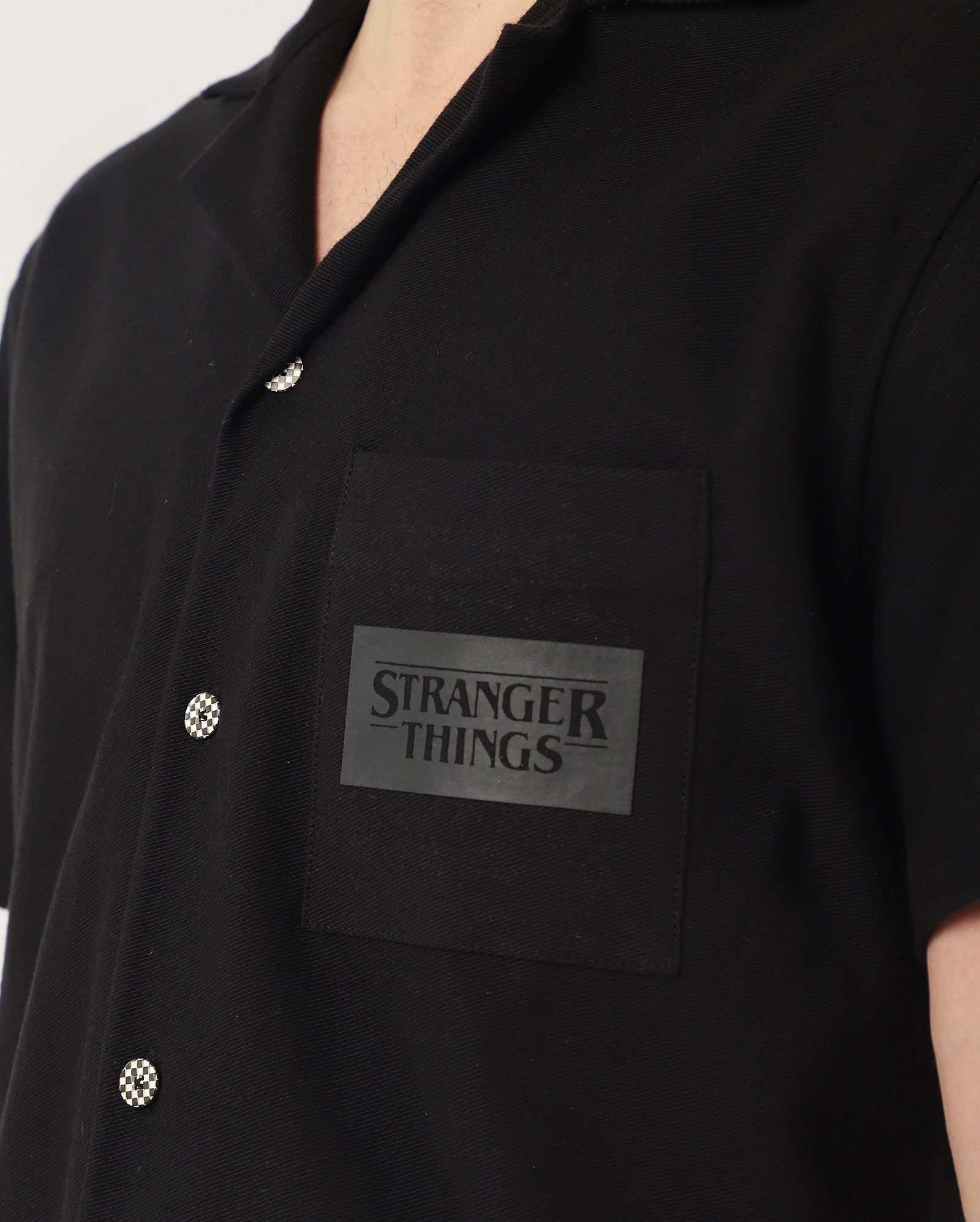 Camisa masculina Stranger Things - preta | Netflix — foto 3