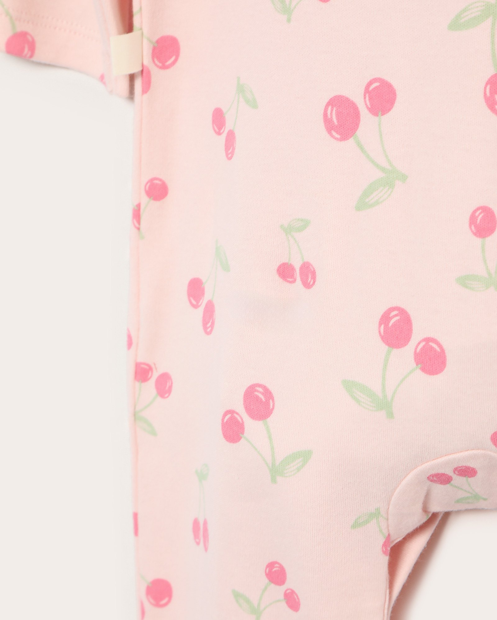 Macacão bebê com botões cereja rosa