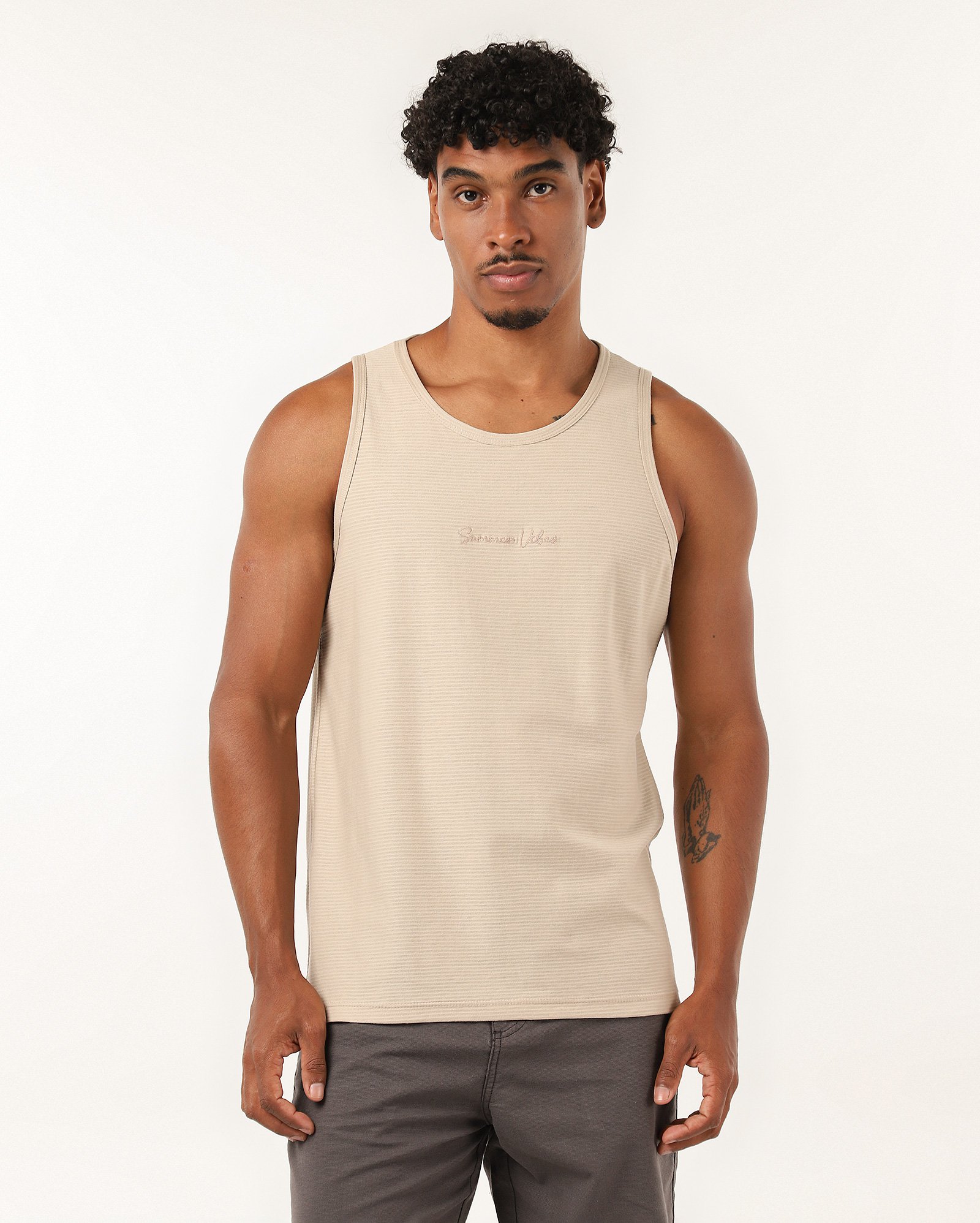 Regata masculina regular texturizada summer vibes bege | Pool