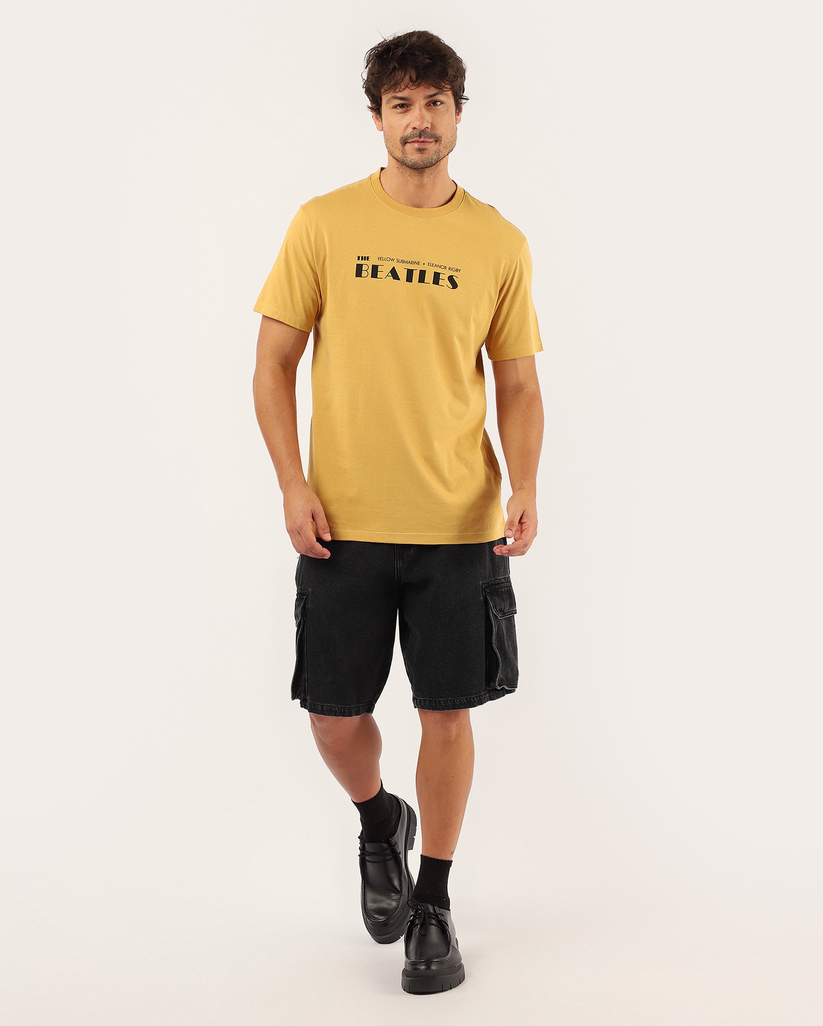 Camiseta masculina regular Yellow Submarine amarela | The Beatles