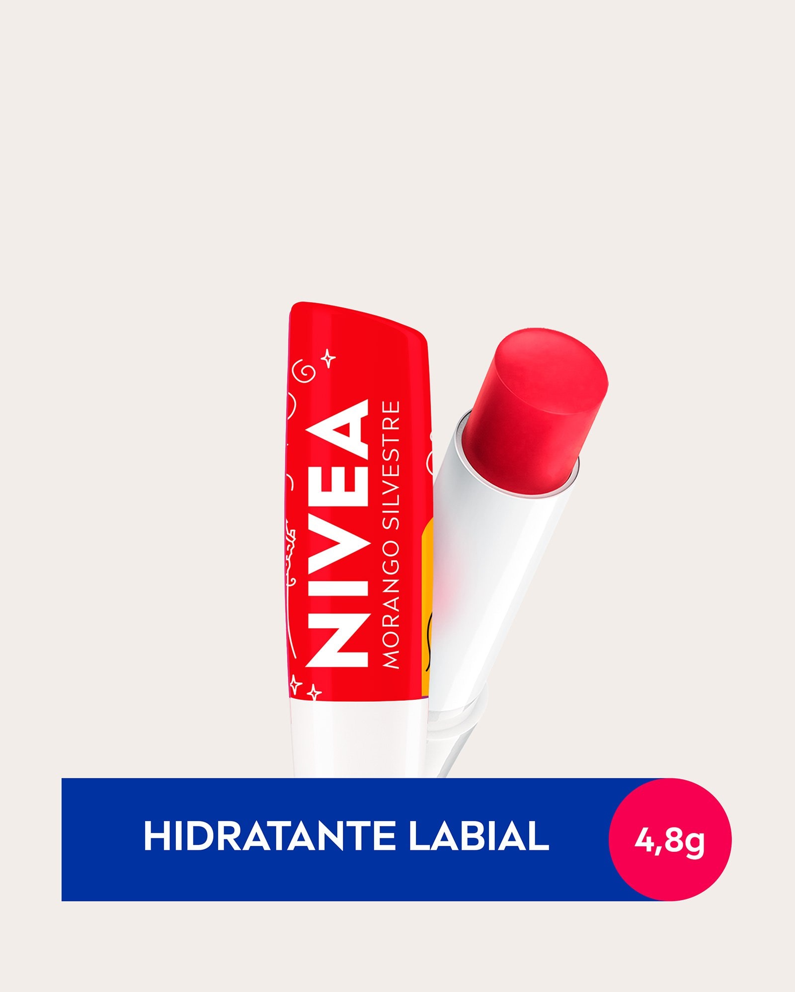 Hidratante Labial Morango Silvestre Ed. Limitada Rapunzel Disney® Princesa 4,8g | Nivea