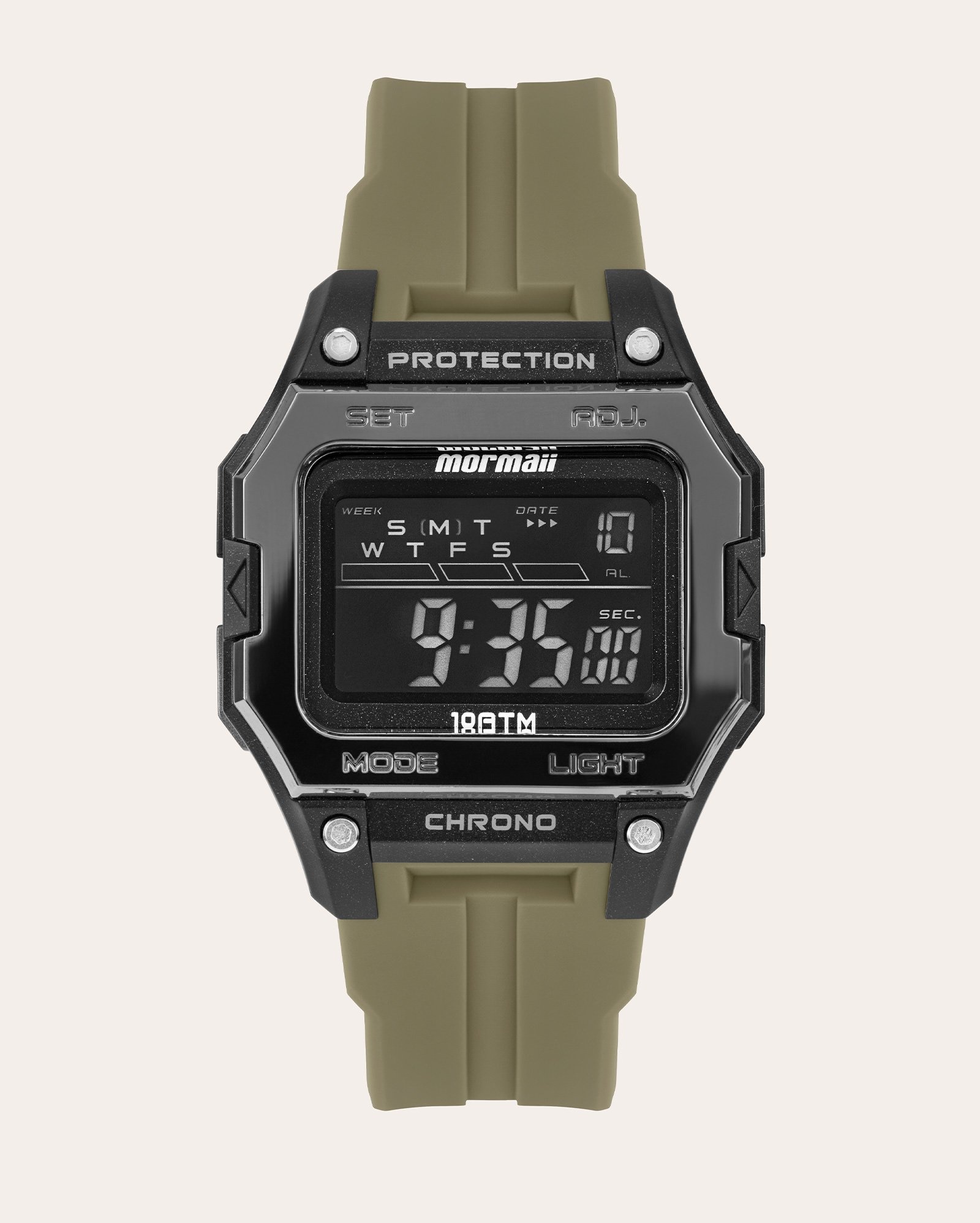 Relógio digital masculino MO1216 8M verde | Mormaii