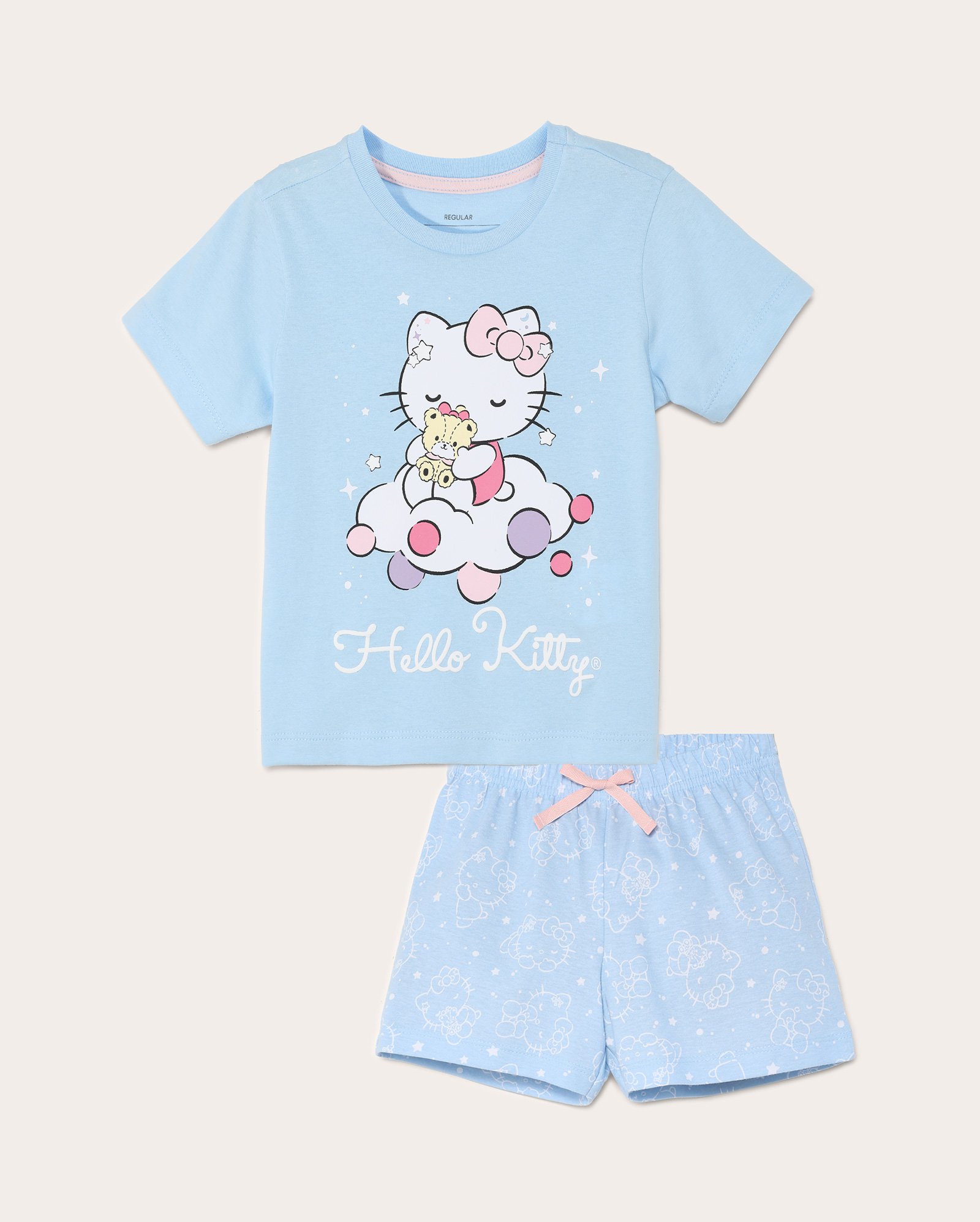 Pijama curto infantojuvenil Hello Kitty 6-14A azul | Sanrio