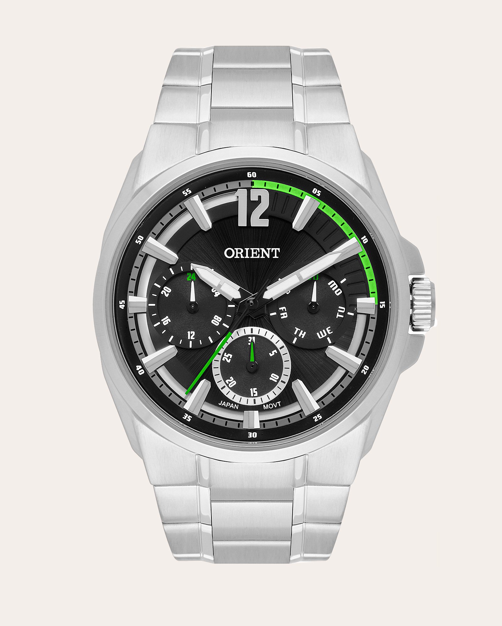 Relógio multifunção masculino MBSSM095P2SX prata | Orient