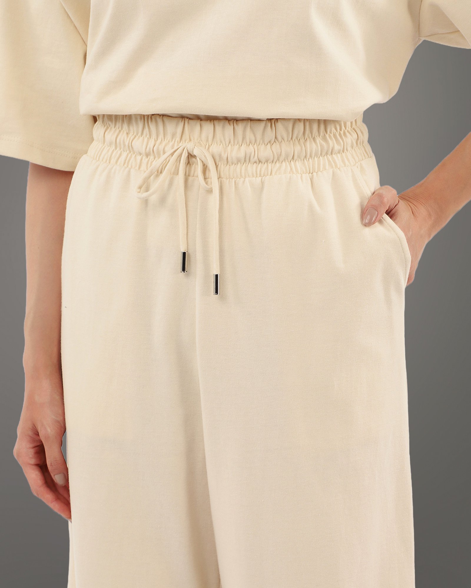 Calça feminina pantalona algodão Tech Ultracotton - bege