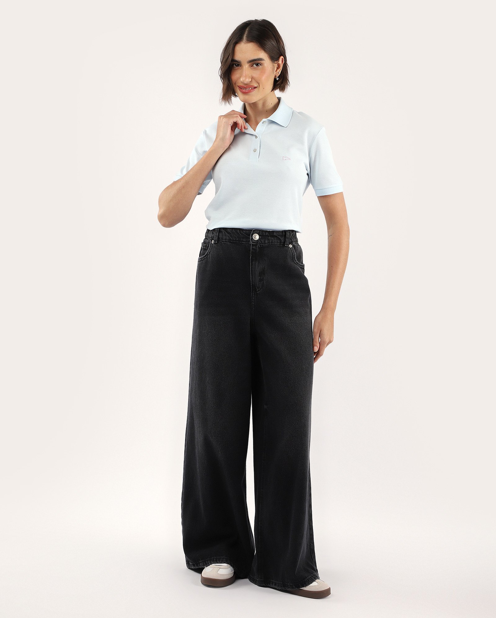 Camisa polo feminina Pool Legacy slim - Azul