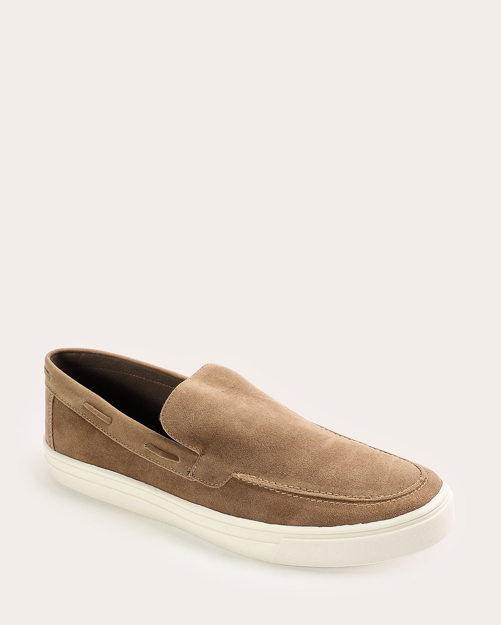 Sapato masculino dockside em camurça bege