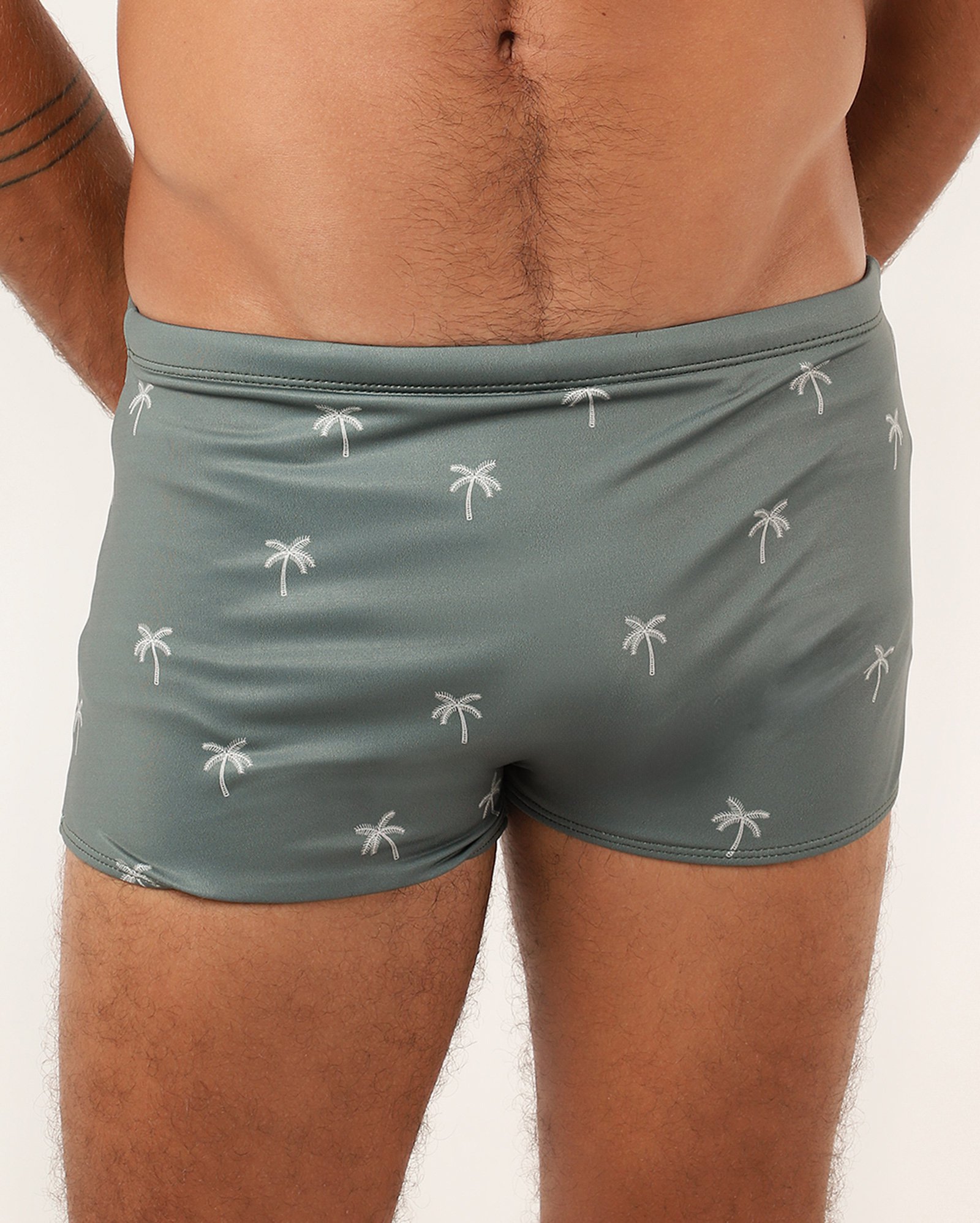 Sunga boxer estampa mini coqueiros verde | Pool
