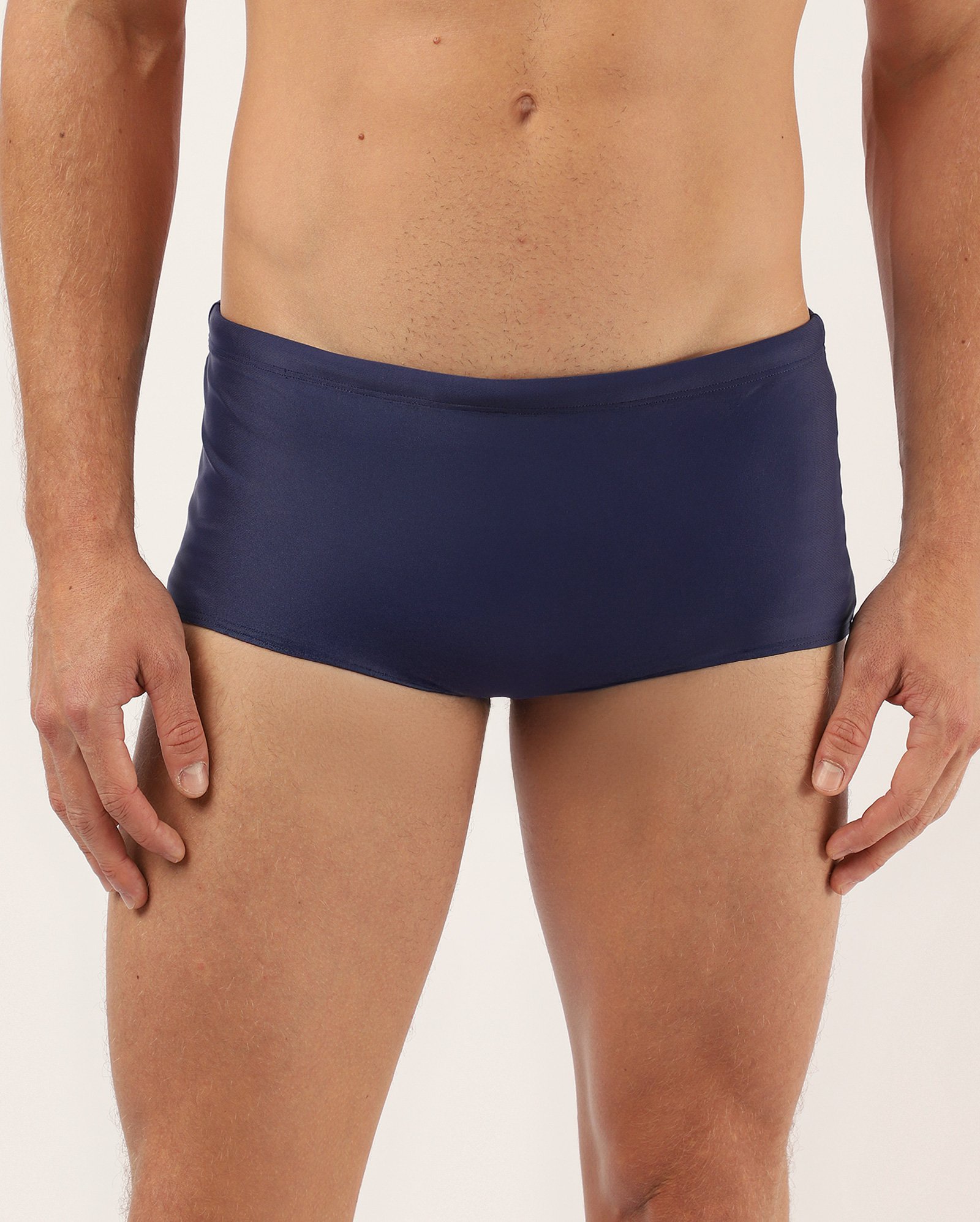 Sunga boxer com cordão lisa - azul