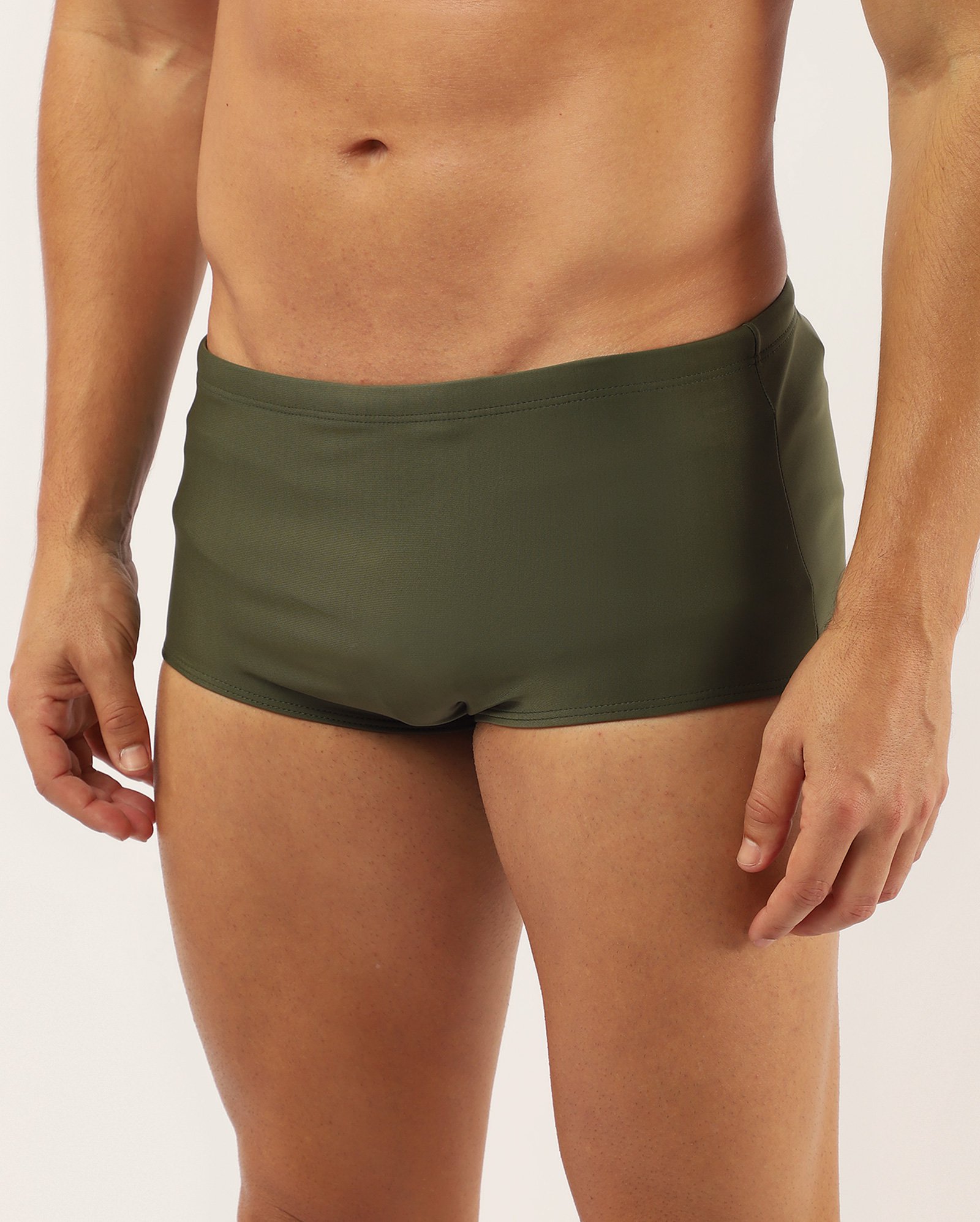Sunga boxer lisa com poliamida - verde