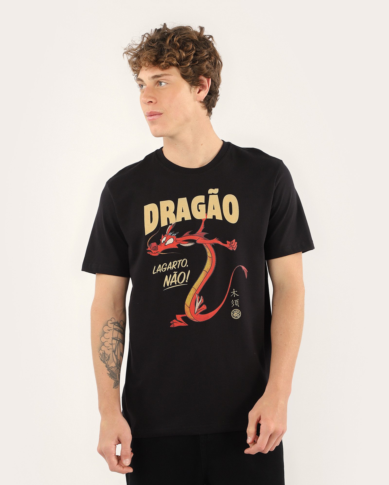 Camiseta masculina Dragão preto | FANLAB