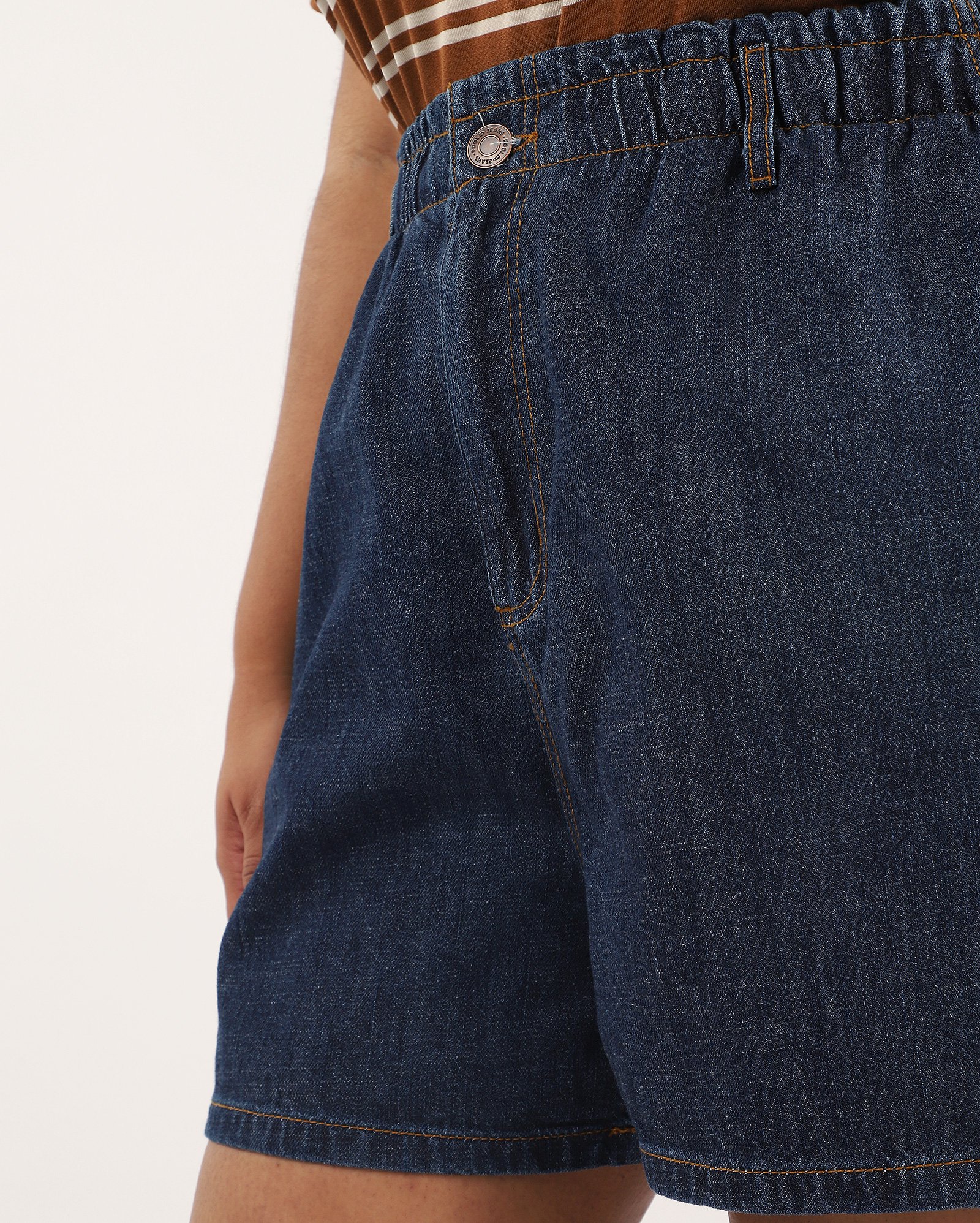 Short jeans plus size feminino baggy - denim médio | Pool Jeans