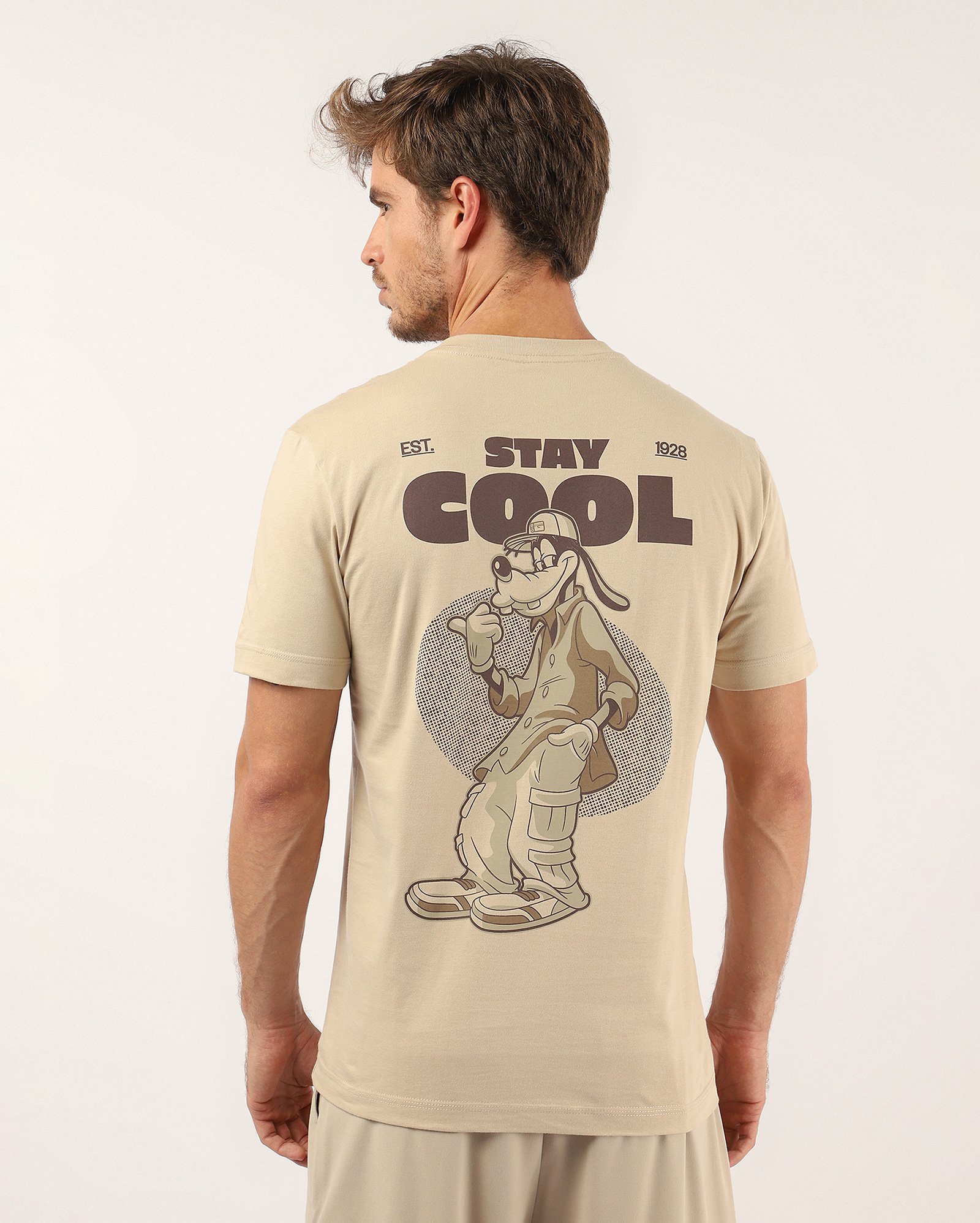 Camiseta masculina regular stay cool Pateta - bege | FANLAB