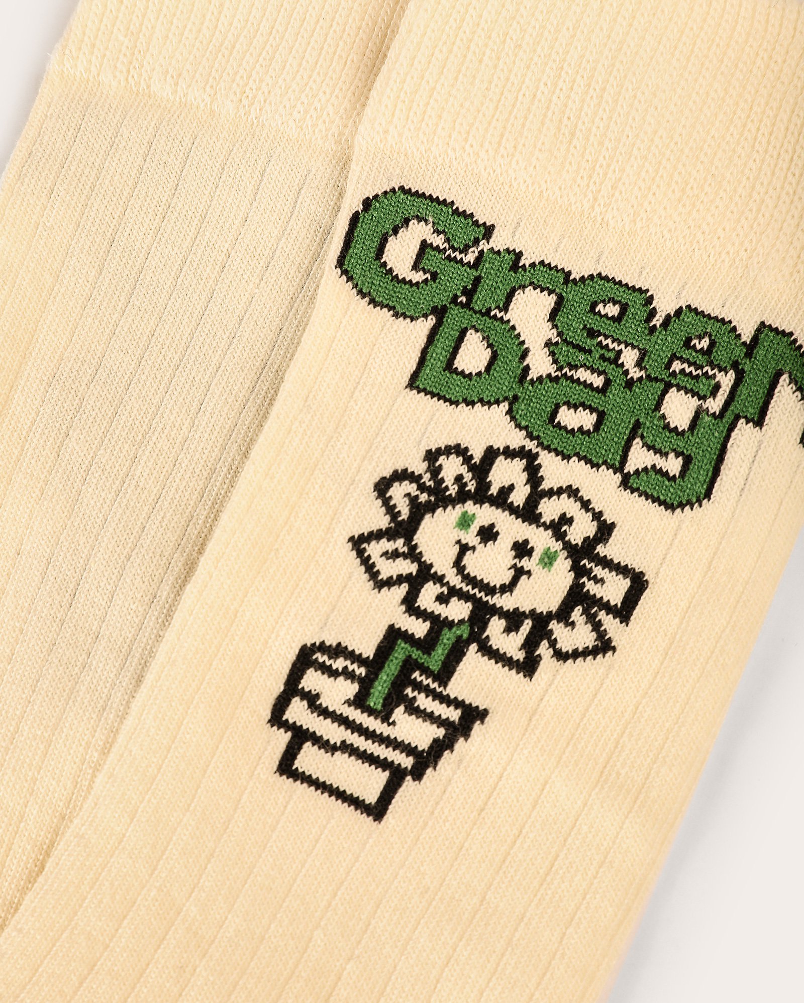 Meia masculina cano longo banda bege | Green Day