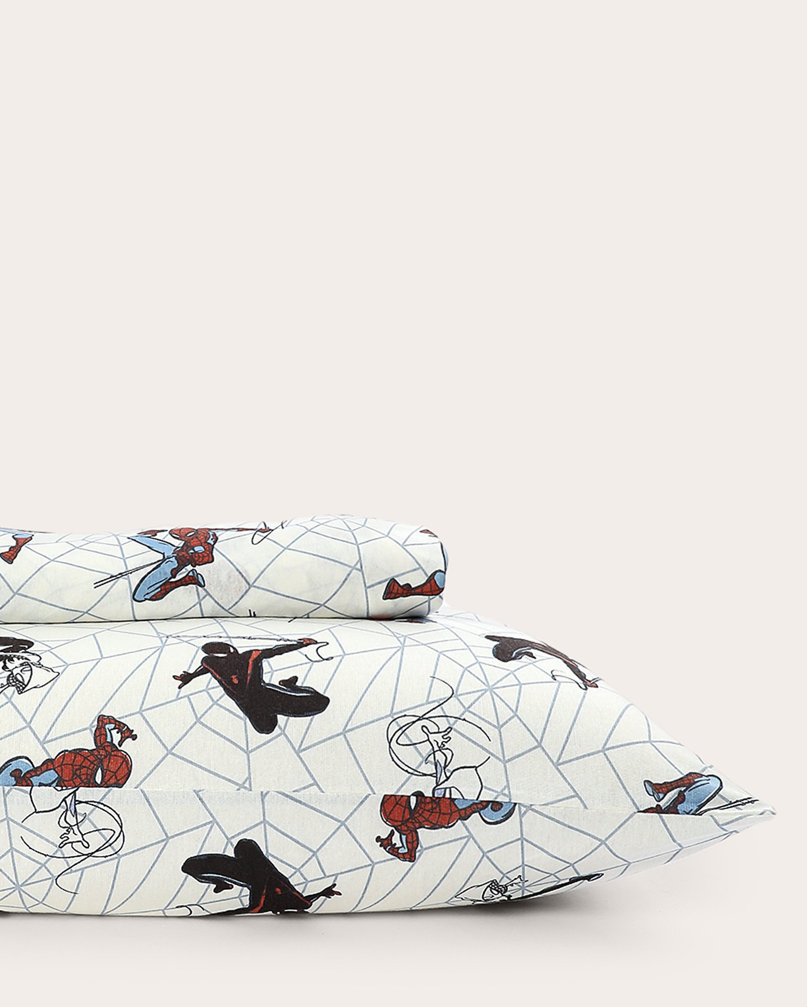 Jogo de cama solteiro 2 peças malha Homem-Aranha branco | Casa Riachuelo