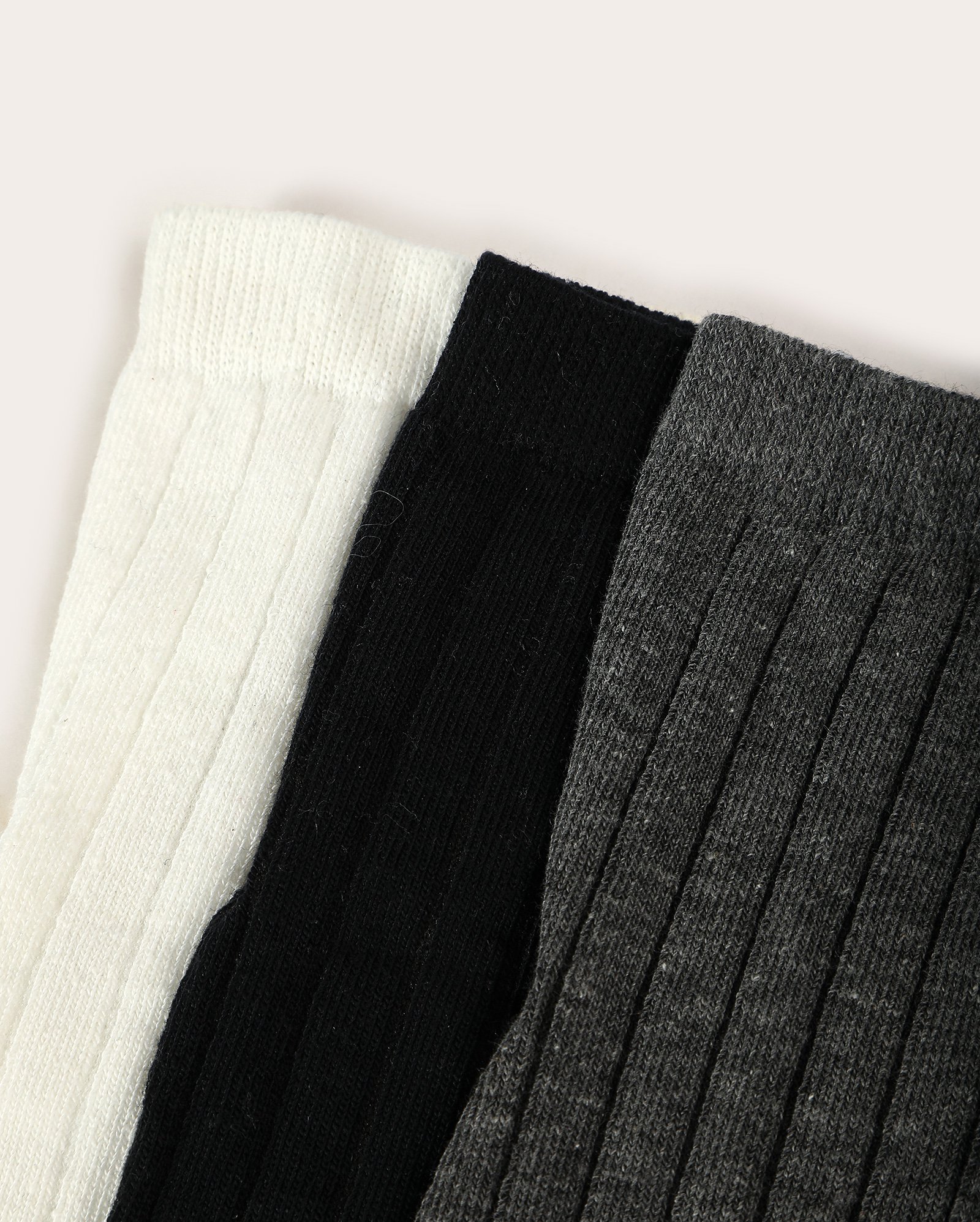 Kit meia feminina 3 pares cano curto canelado multicor