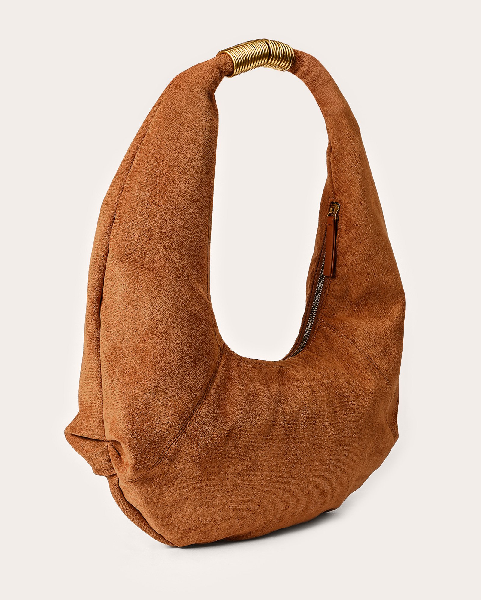 Bolsa feminina hobo maxi camurça marrom | Accessori by Riachuelo