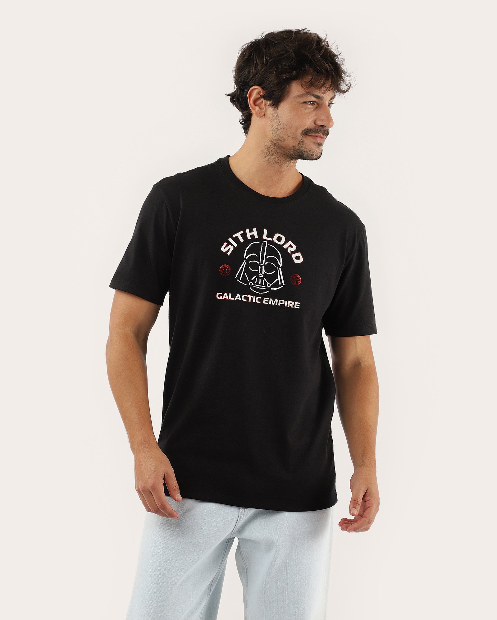 Camiseta masculina regular Sith Lord Star Wars preta | FANLAB