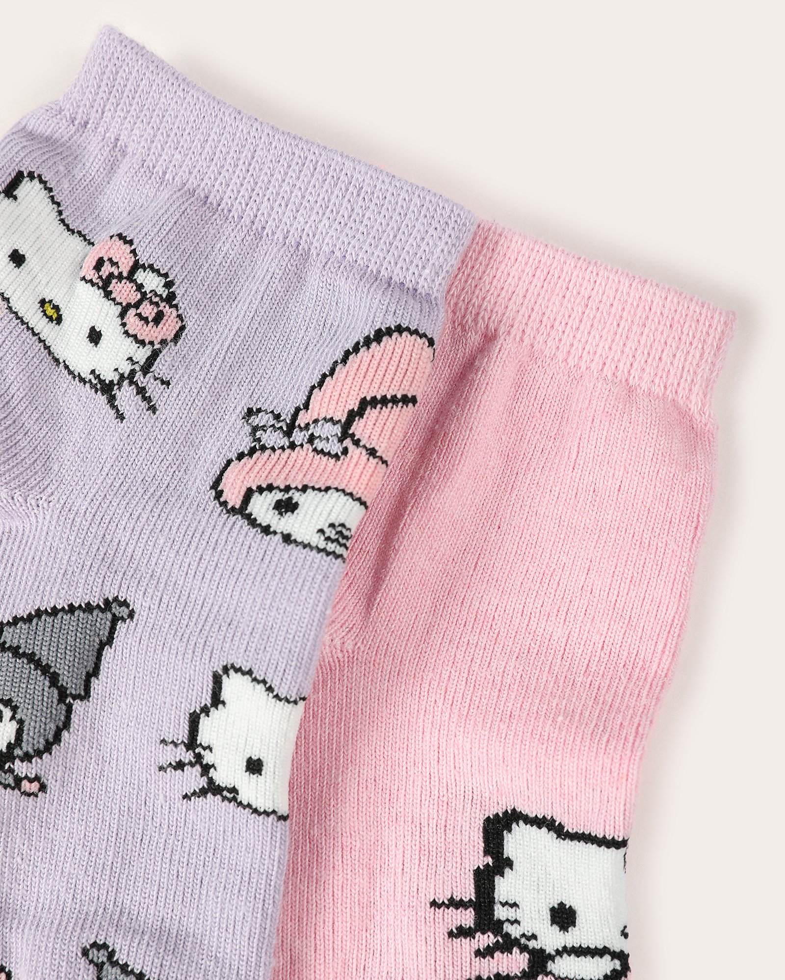 Kit meia infantil 2 pares Hello Kitty multicor | Sanrio