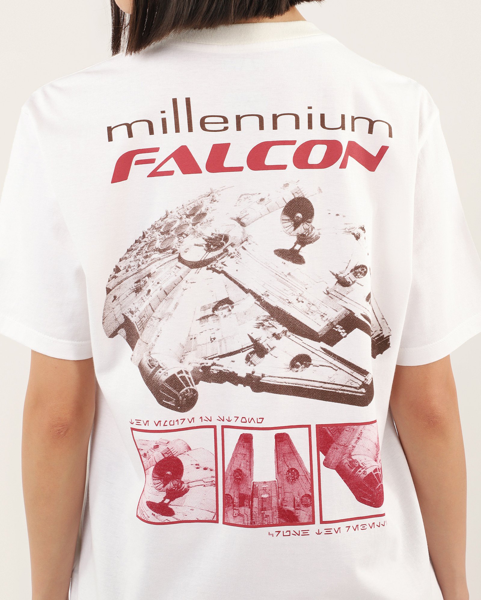 Camiseta feminino alongada Star Wars - Branca | FANLAB