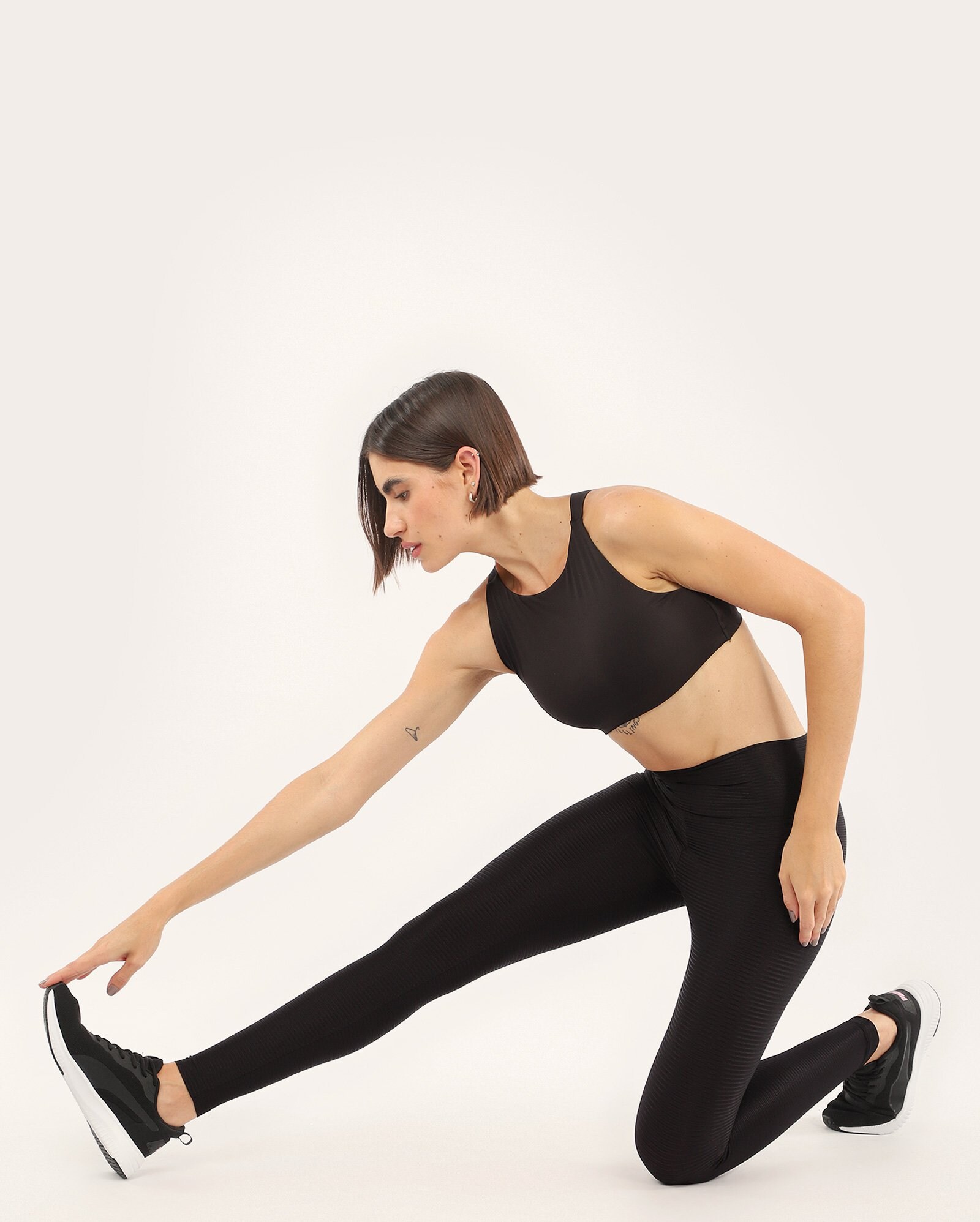 Legging esportiva texturizada - Preto | Body Work