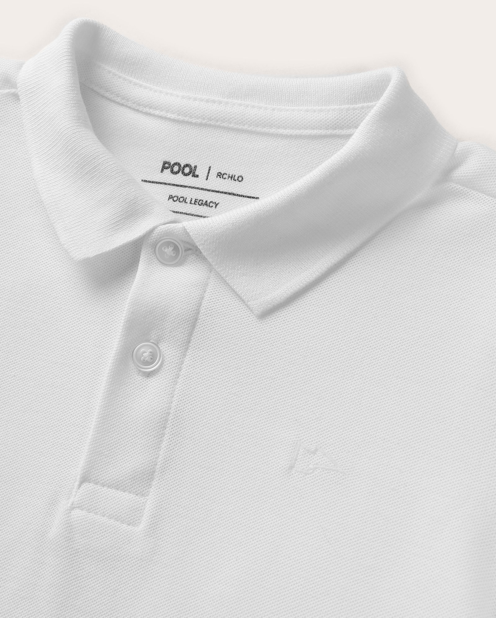Camisa polo infantil Pool Legacy 4-10A branca