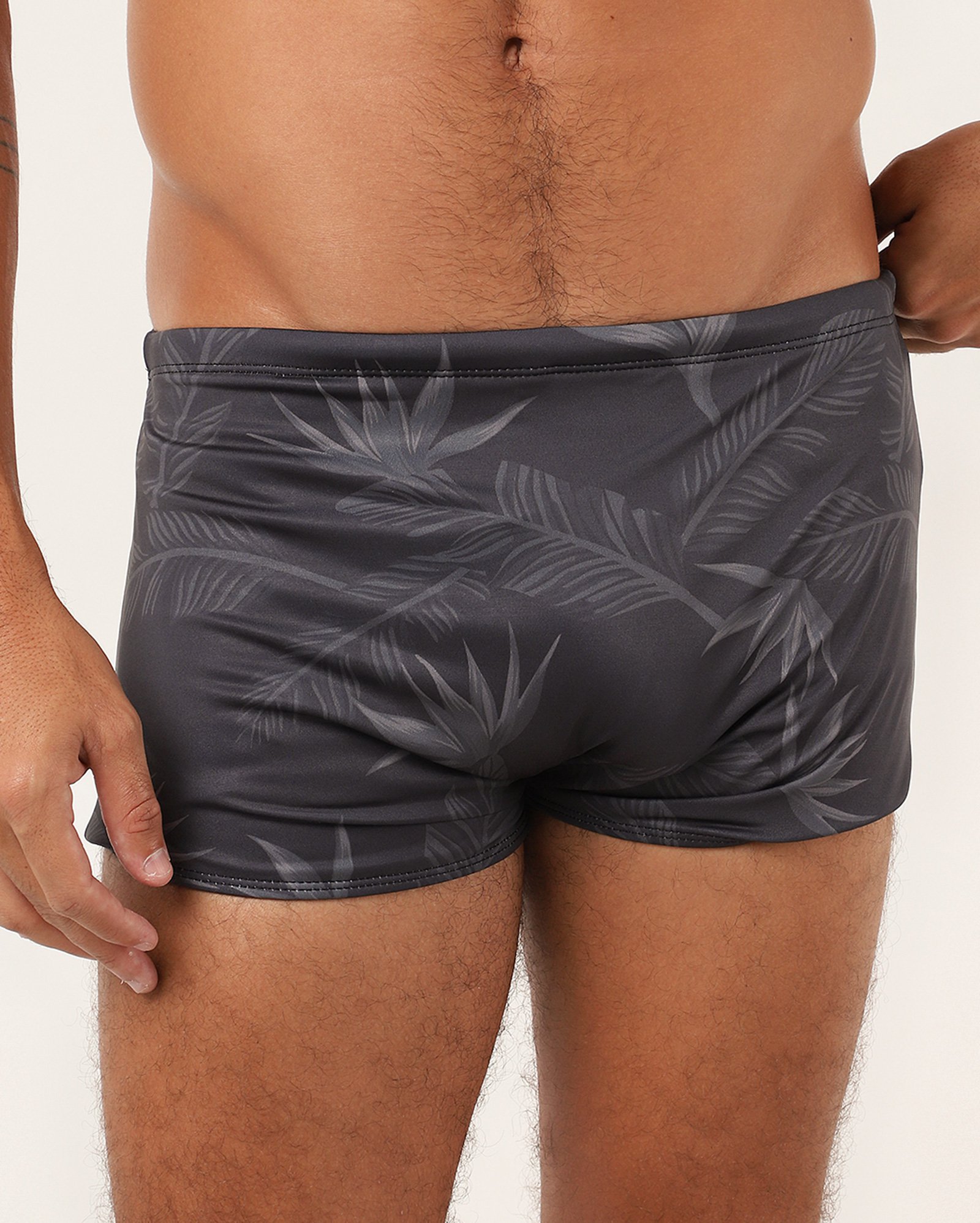 Sunga boxer folhagens nature cinza | Pool