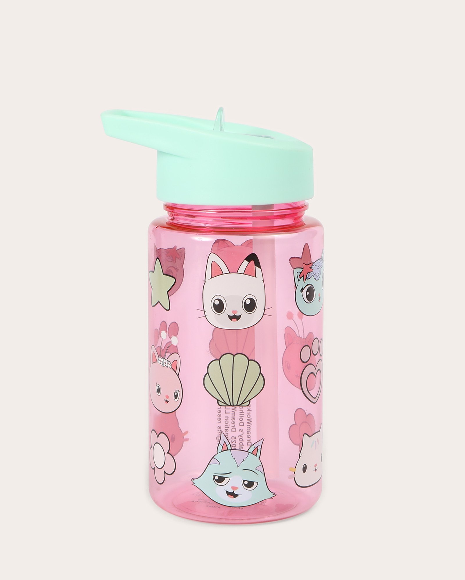 Garrafa plástica squeeze A casa mágica da Gabby 450ml rosa | DreamWorks