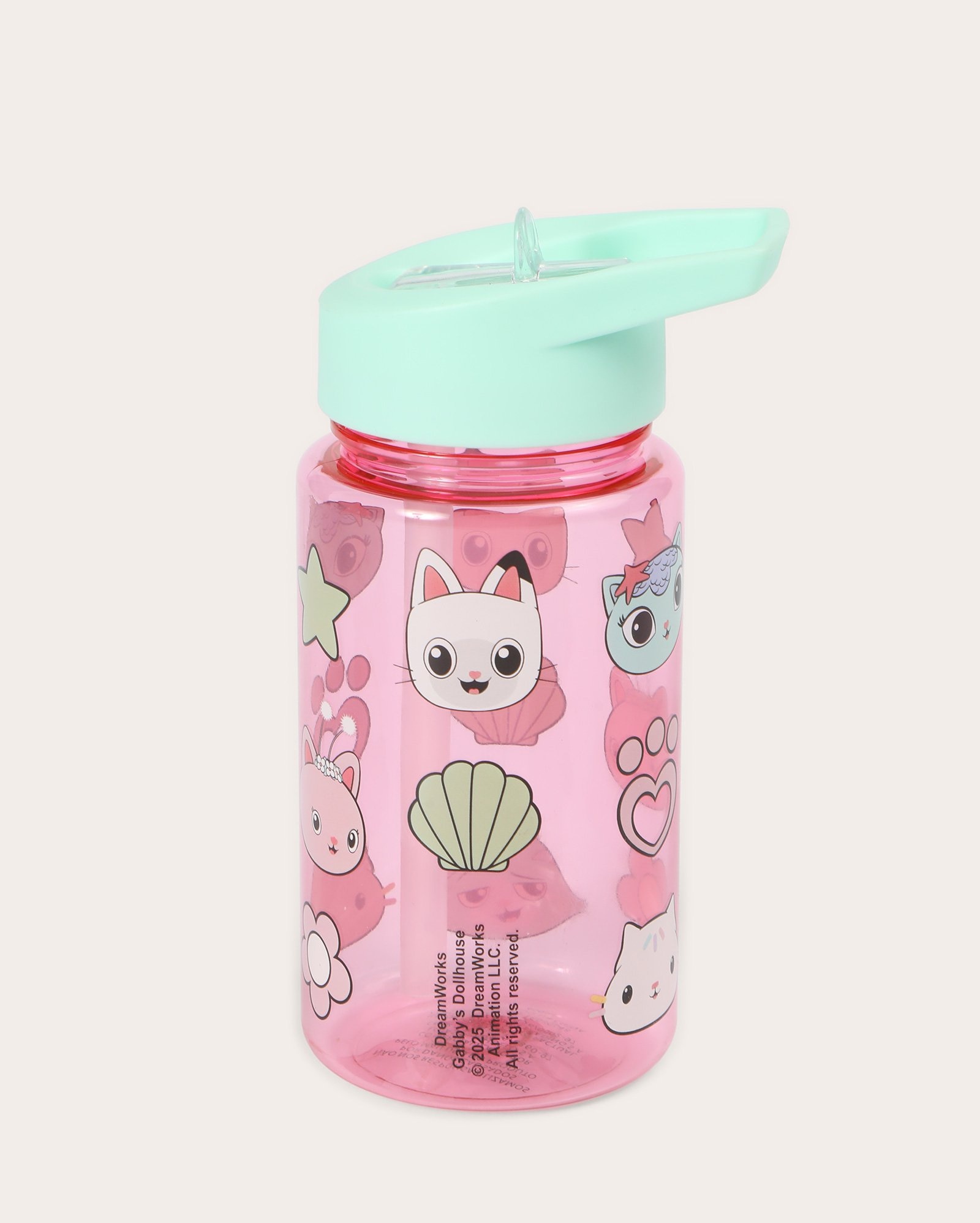 Garrafa plástica squeeze A casa mágica da Gabby 450ml rosa | DreamWorks