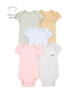 Kit body bebê 5 peças estampadas | Carter's