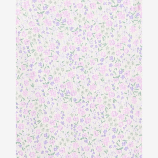 Kit body bebê 5 peças flores poá e listras multicor | Carter's