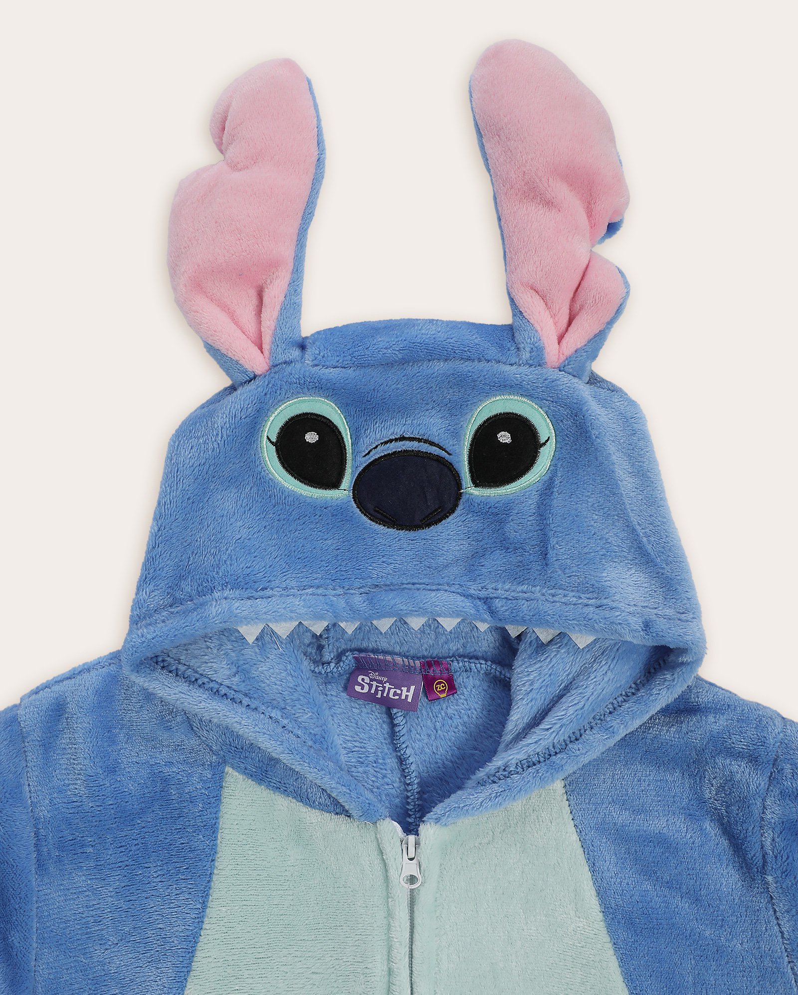 Macacão pijama infantil de fleece Stitch 3-4A azul | FANLAB