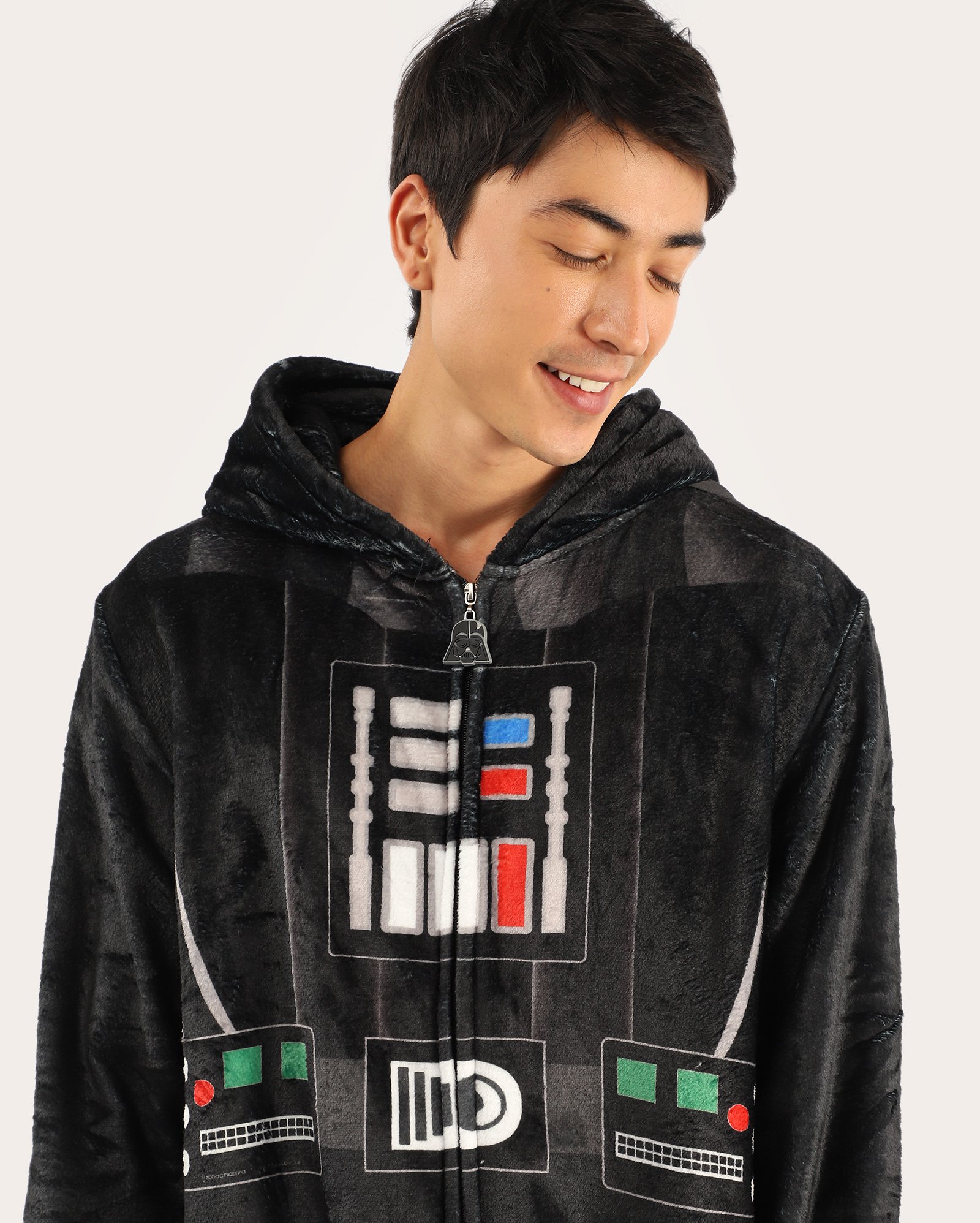 Macacão pijama masculino Darth Vader com capuz preto | FANLAB