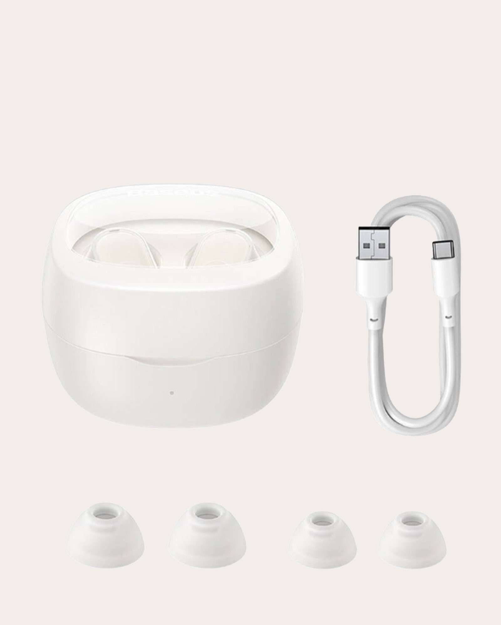 Fone de ouvido bluetooth Bowie WM02 TWS branco | Baseus