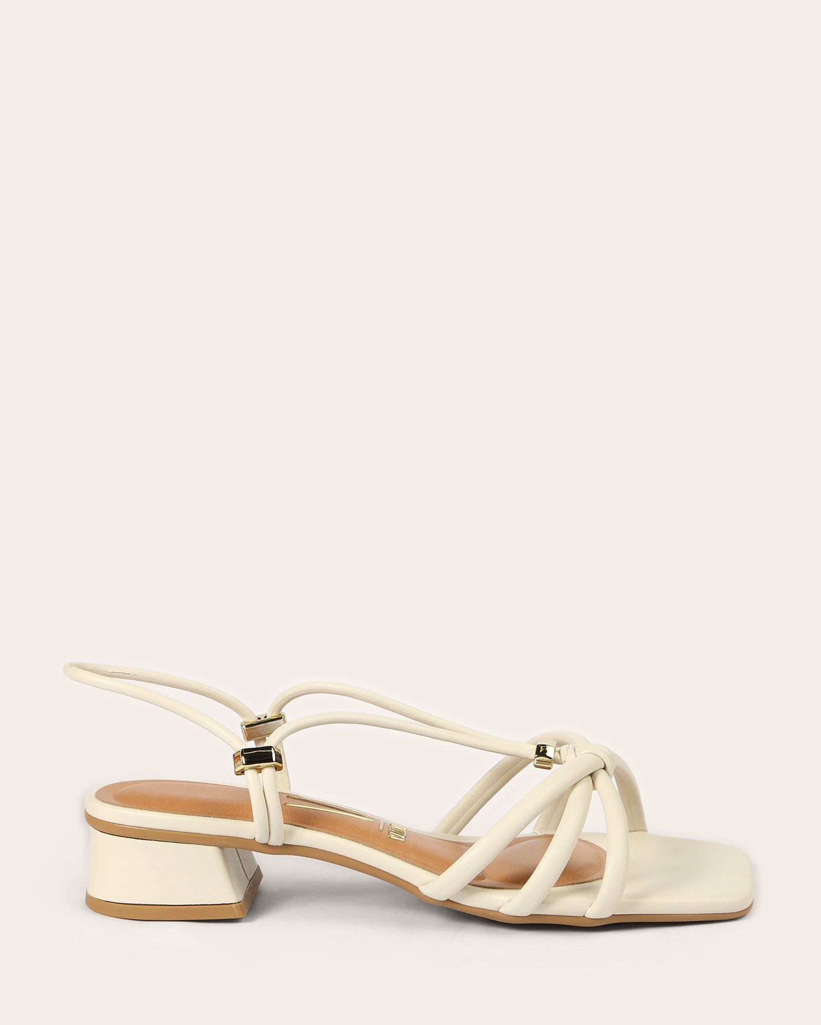 Sandália feminina de tiras detalhes metálico branco | Vizzano