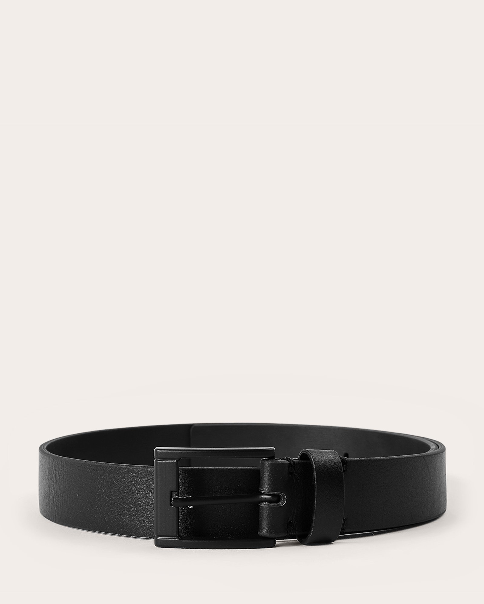 Cinto masculino liso com passante tradicional e fivela | Accessori