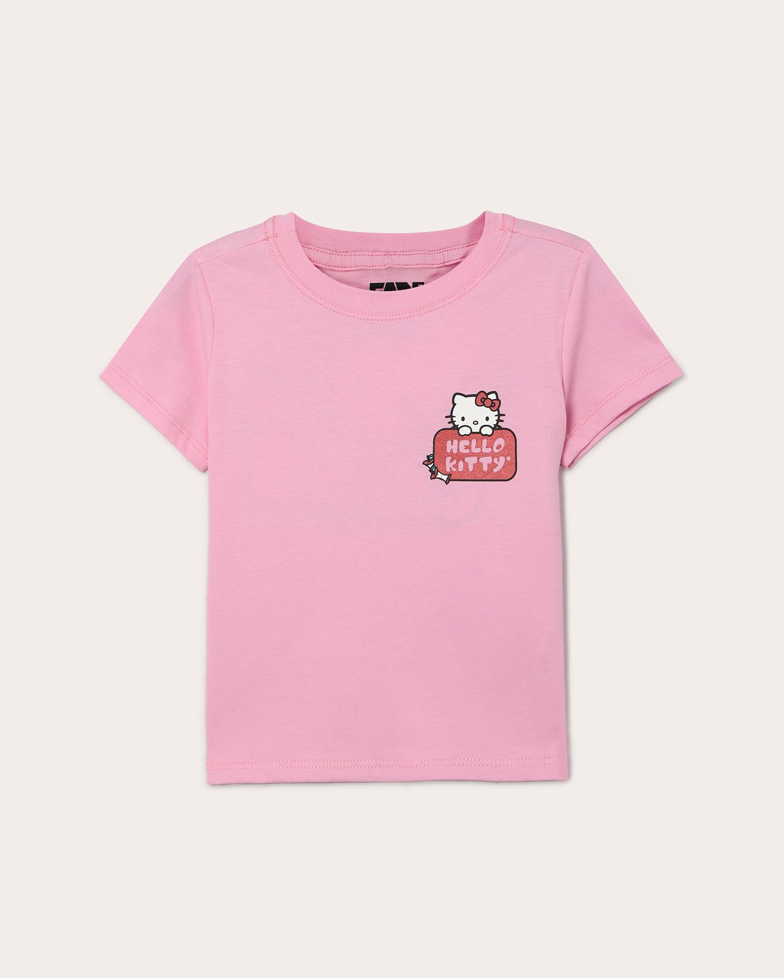 Camiseta infantil Hello Kitty + Bolsa 2-8A rosa | FANLAB