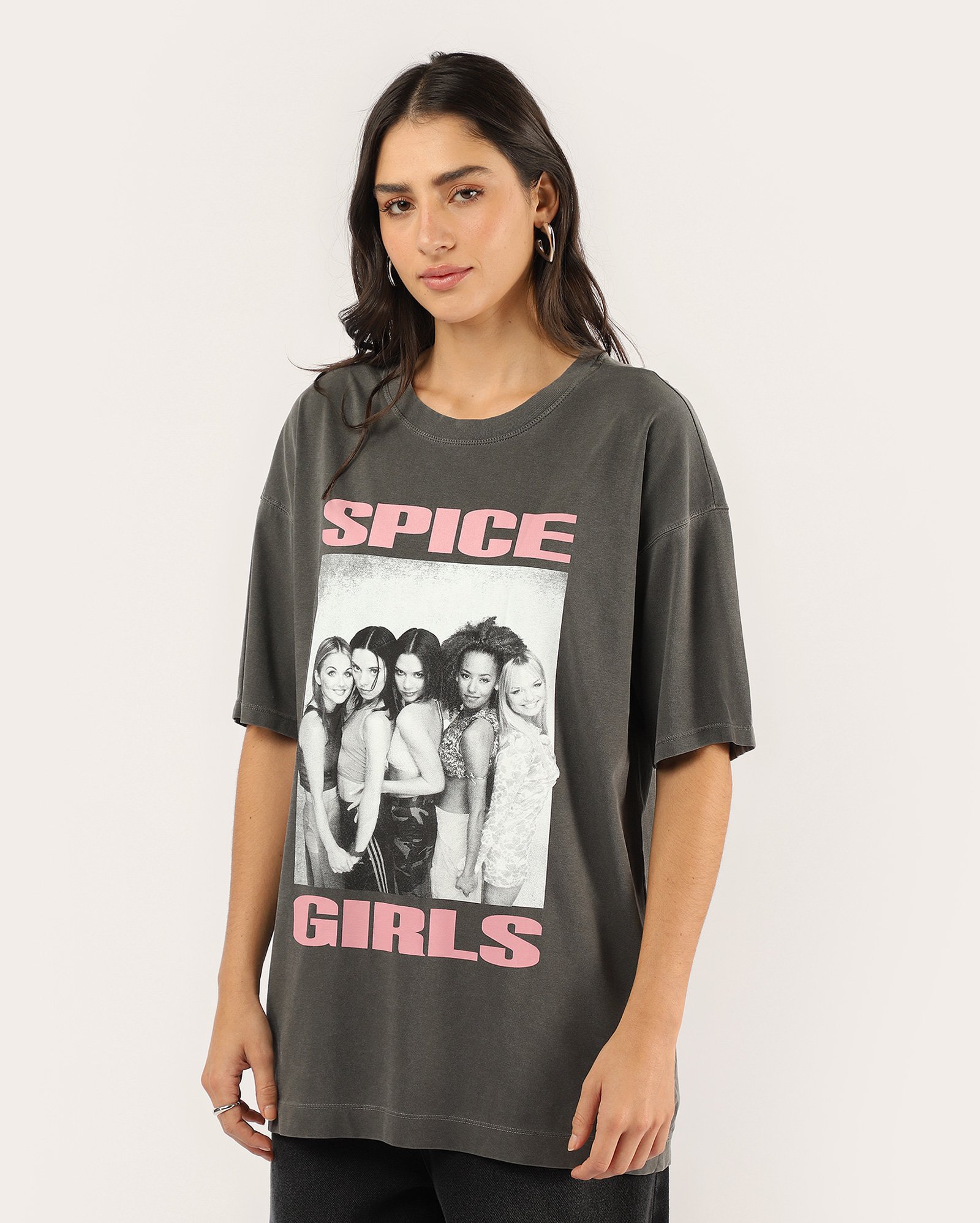 Camiseta feminina oversized - cinza | Spice Girls