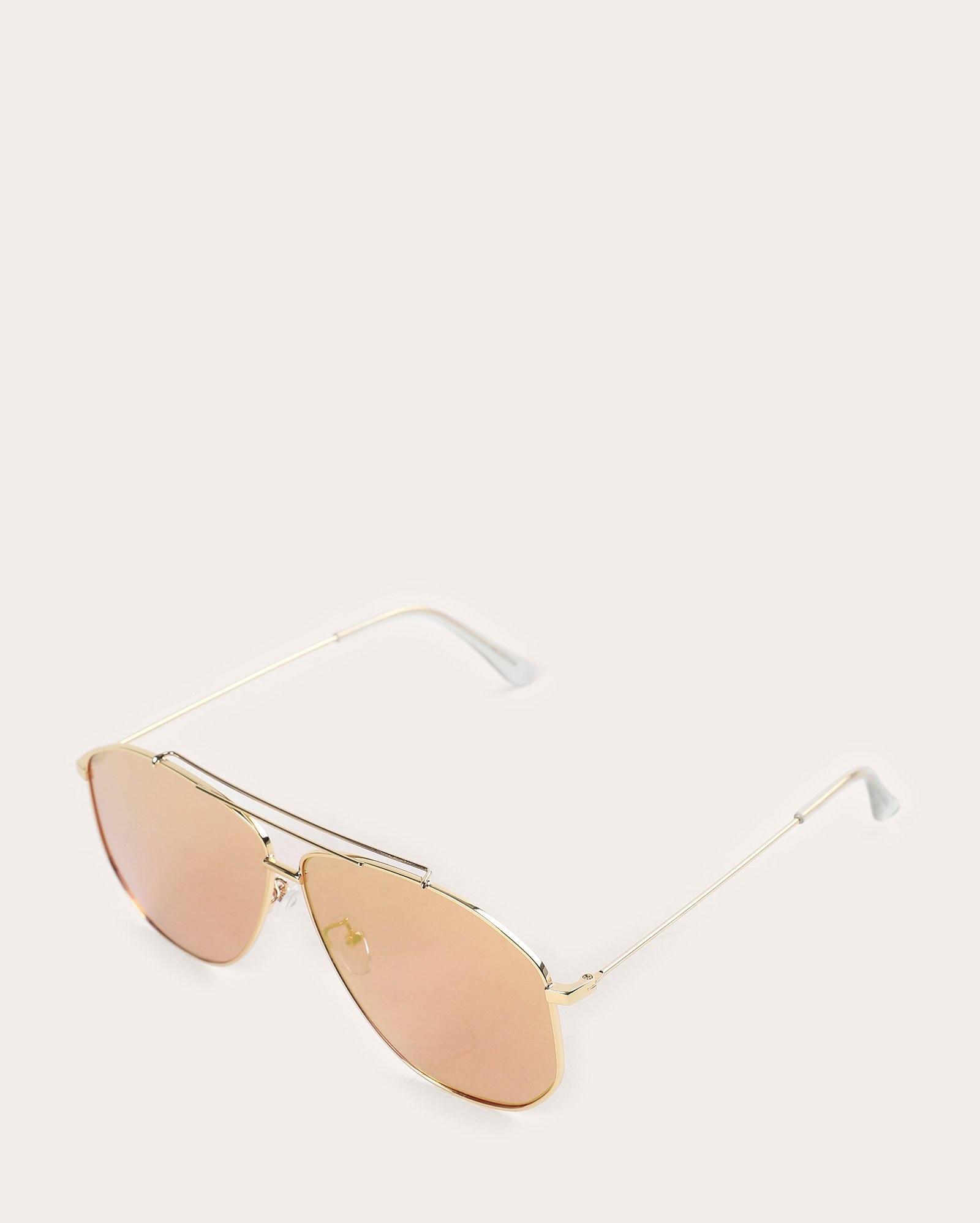 Óculos de sol feminino aviador em metal dourado