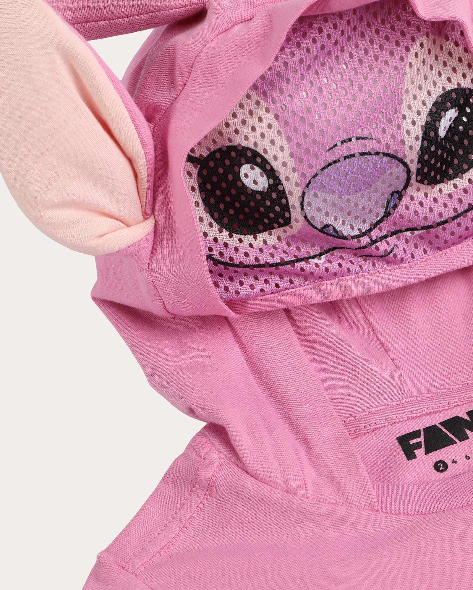 Camiseta infantil capuz Lilo & Stitch 2-8A - rosa | FANLAB