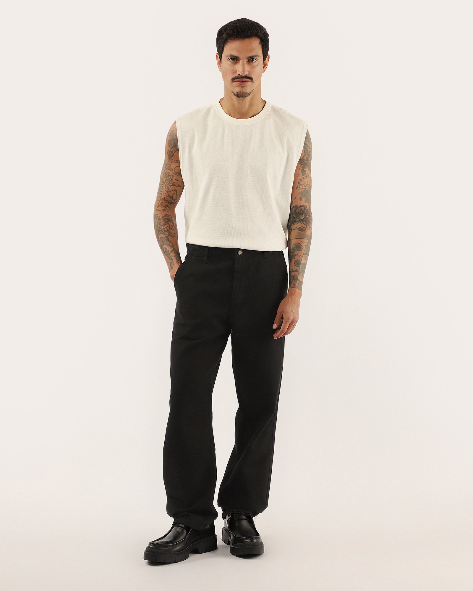 Calça jeans masculina loose - Sarja Black | Pool Jeans