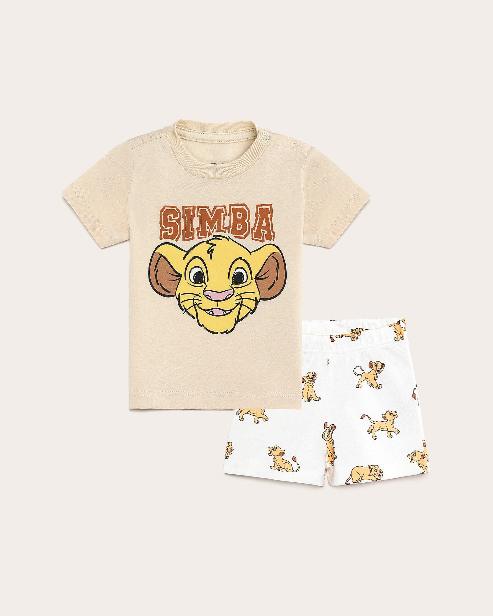 Conjunto curto de bebê Simba Rei Leão - multicor | Disney