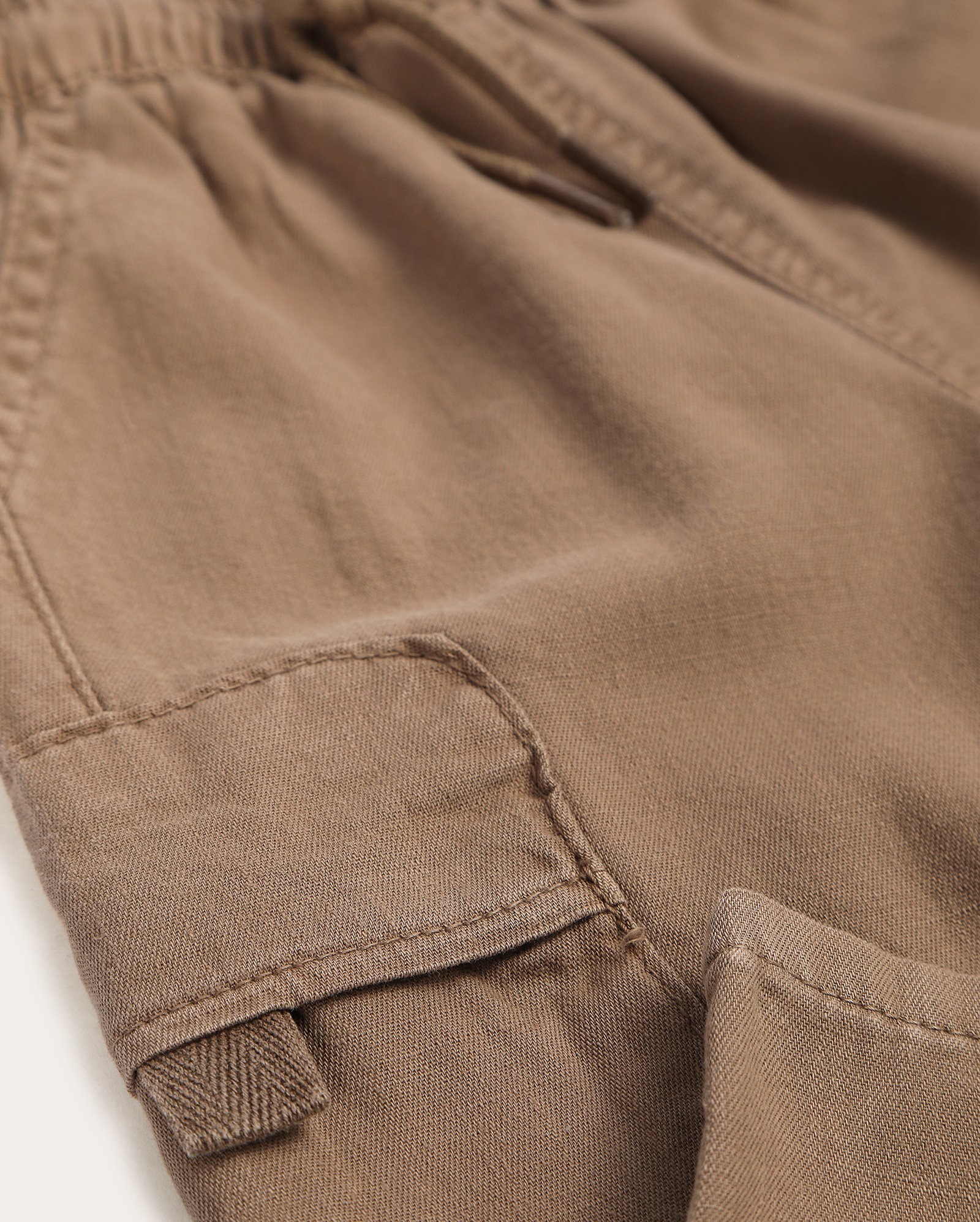Calça sarja infantil reta bolso cargo 1-4A - marrom
