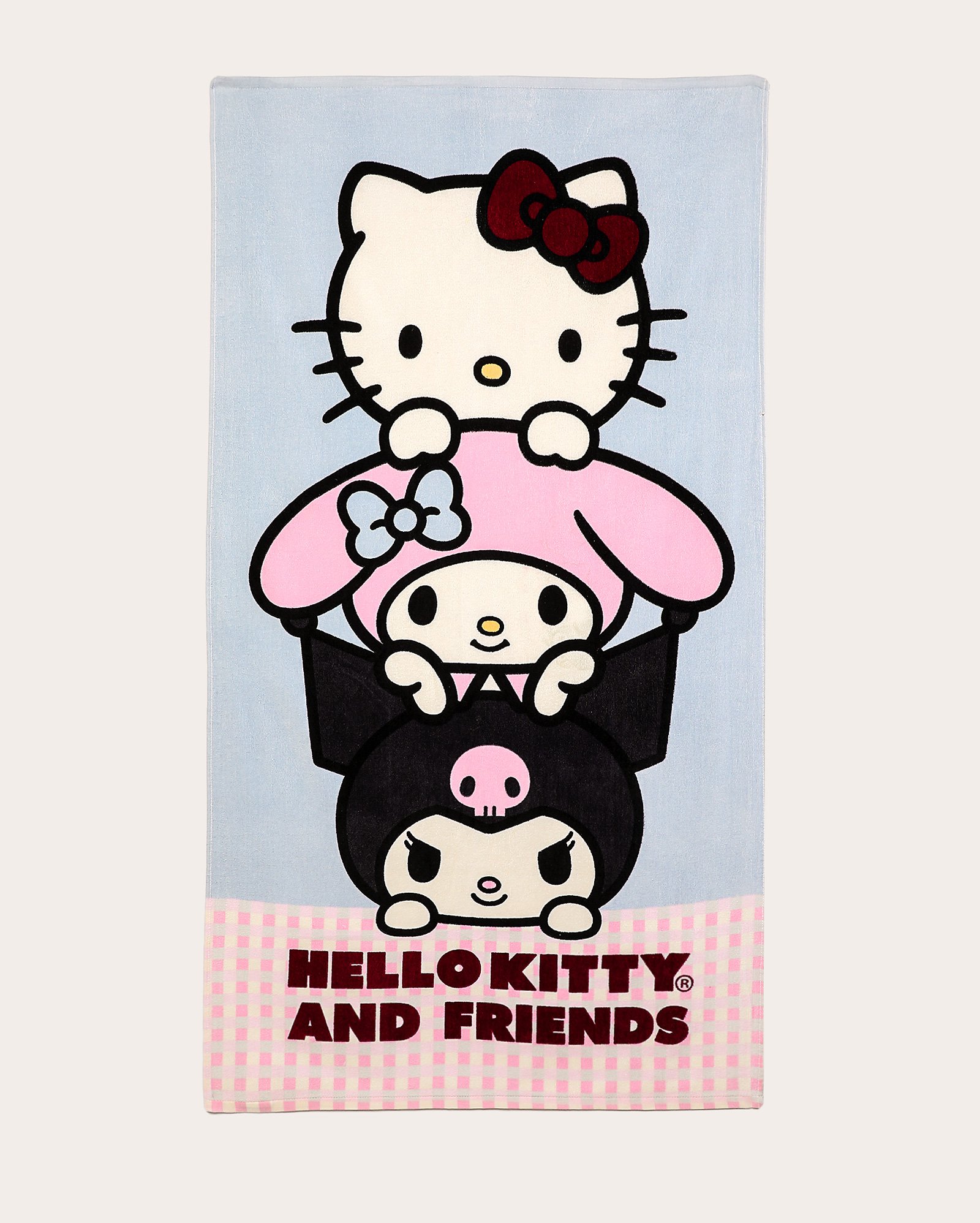 Toalha de banho velour Hello Kitty e amigas com bolsa - multicor | Casa Riachuelo