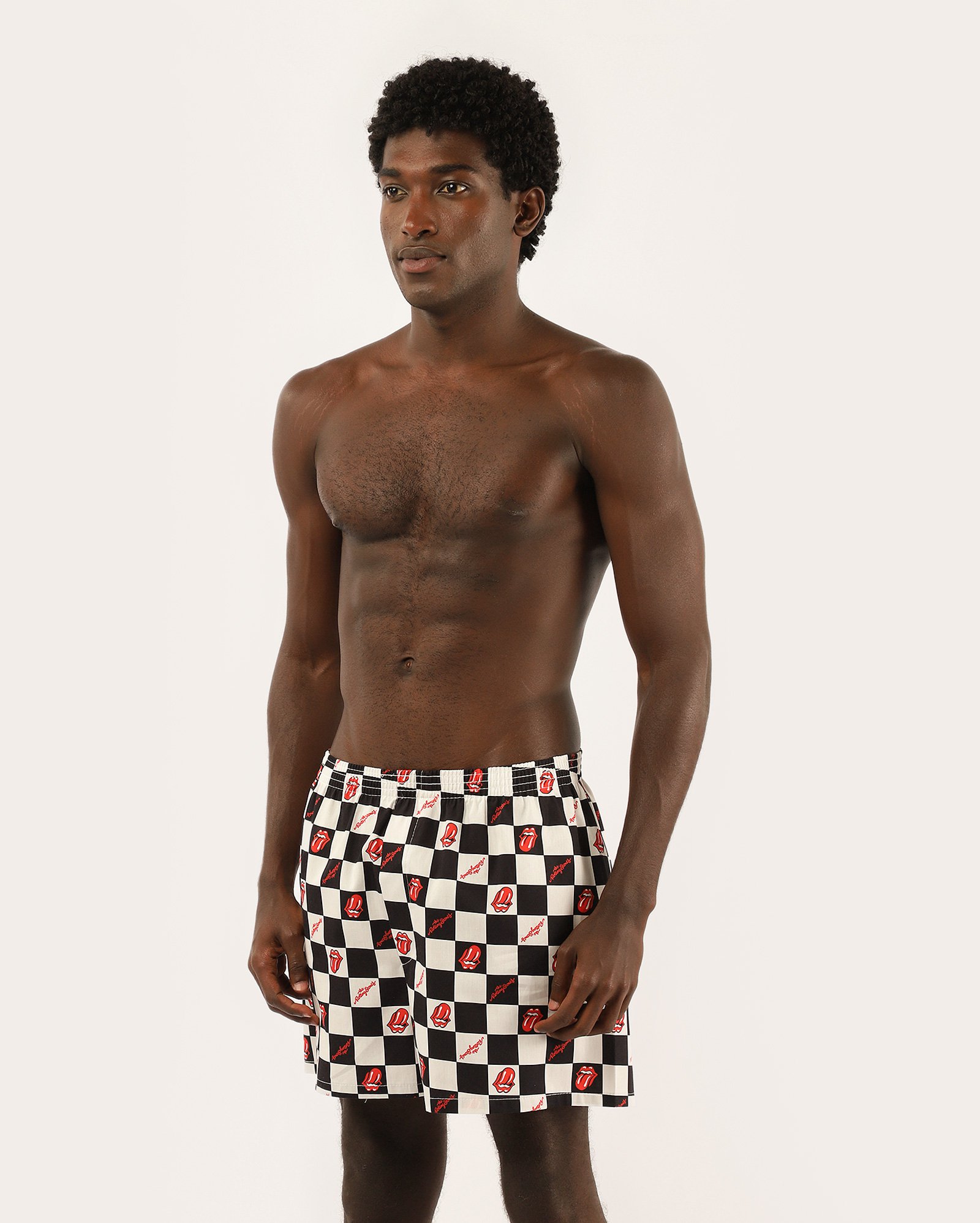 Cueca samba canção xadrez multicor | The Rolling Stones