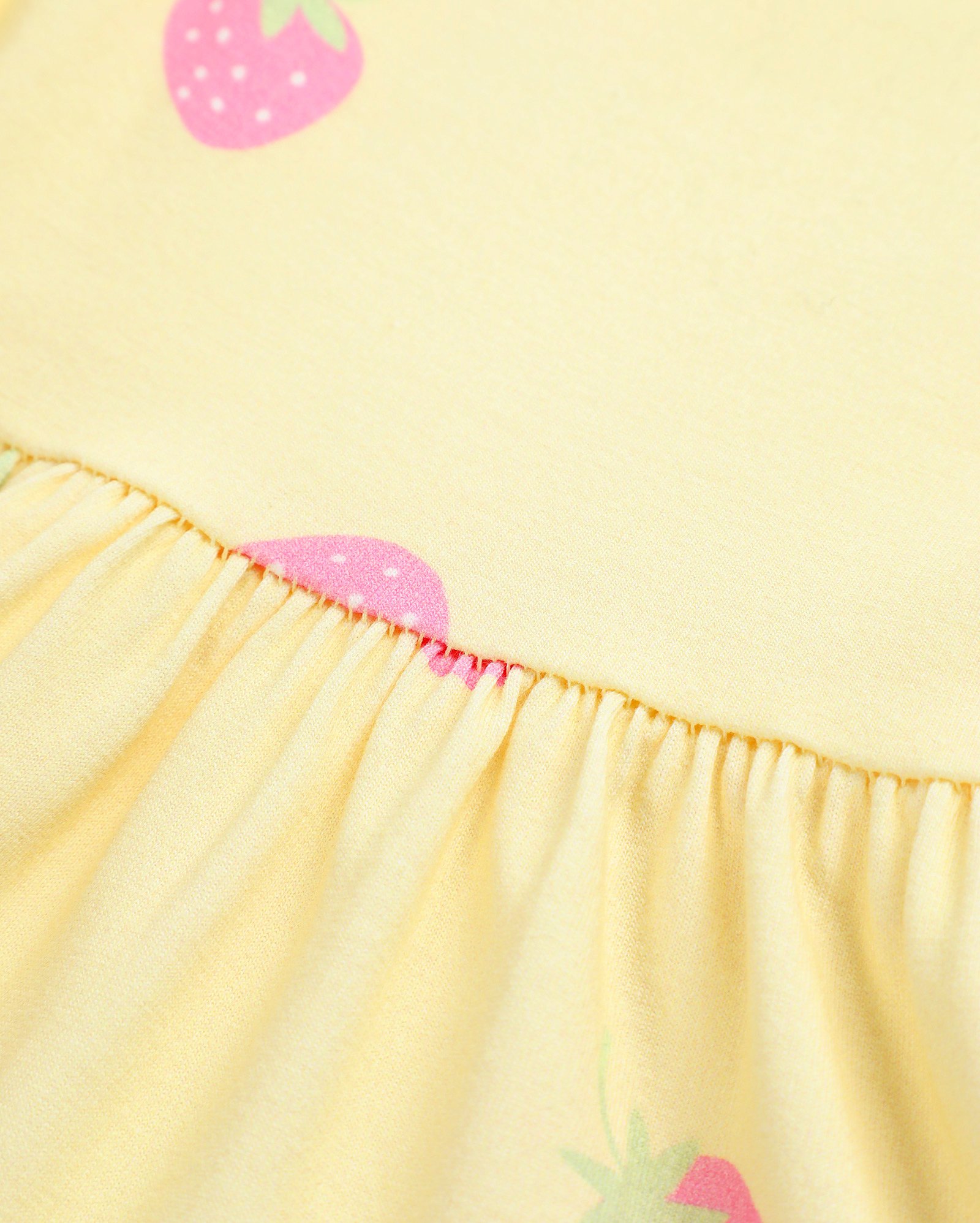 Vestido Infantil 3 marias manga bufante 1-4A - Amarelo